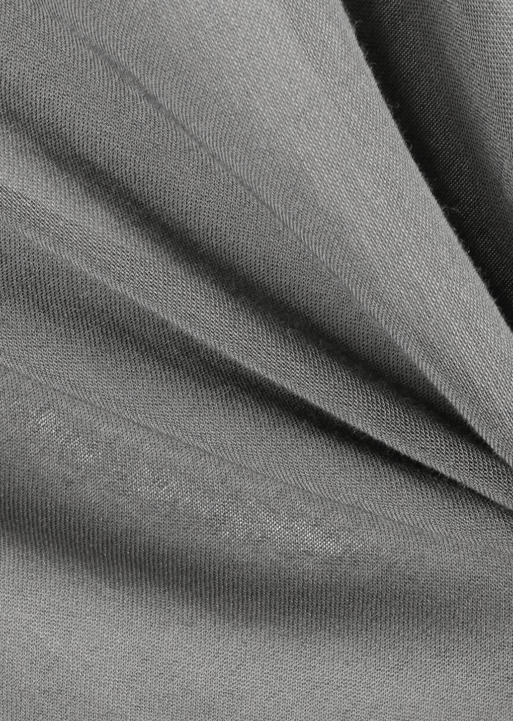 sheer cotton scarf top, grey