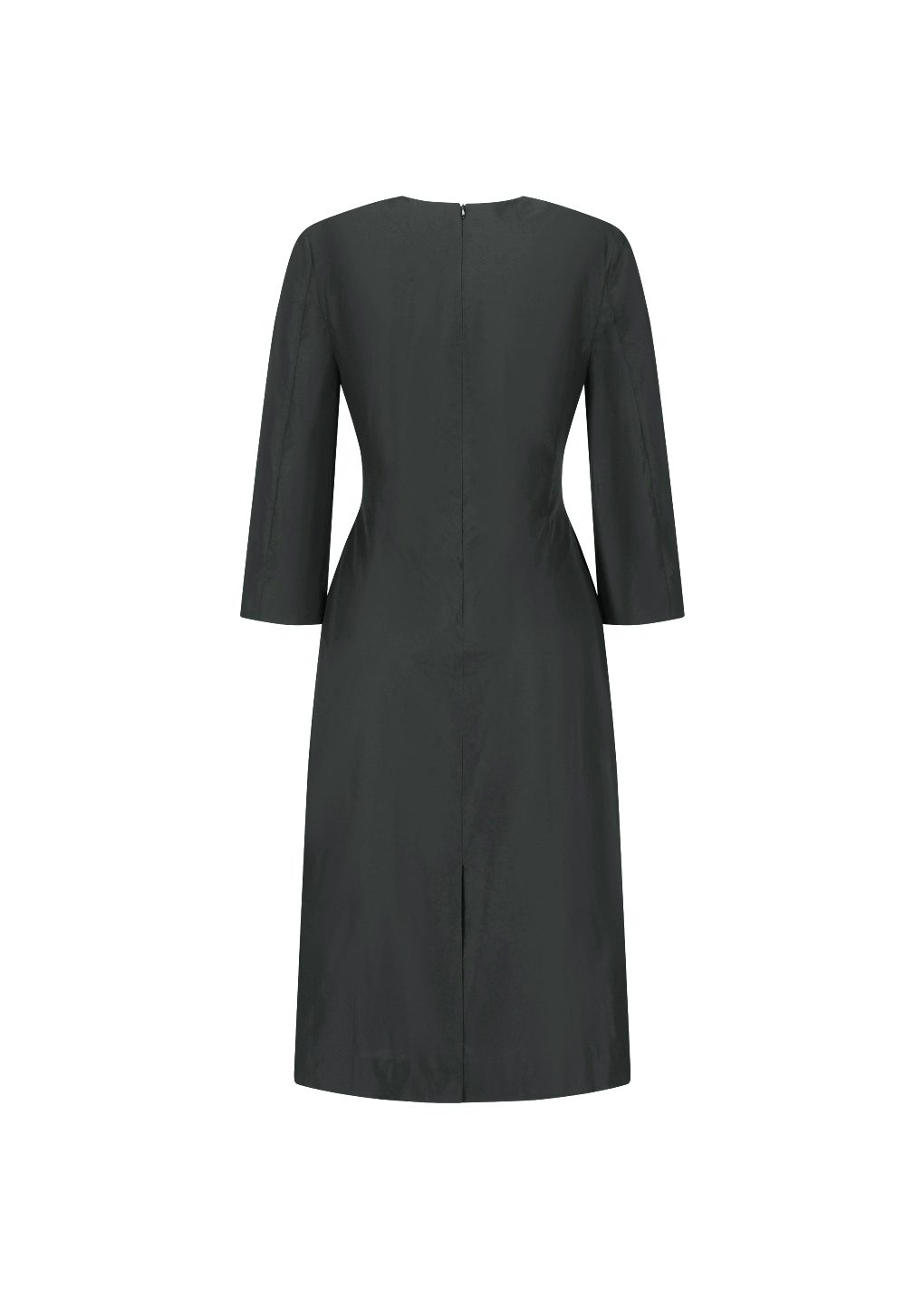 silk taffeta dress, black
