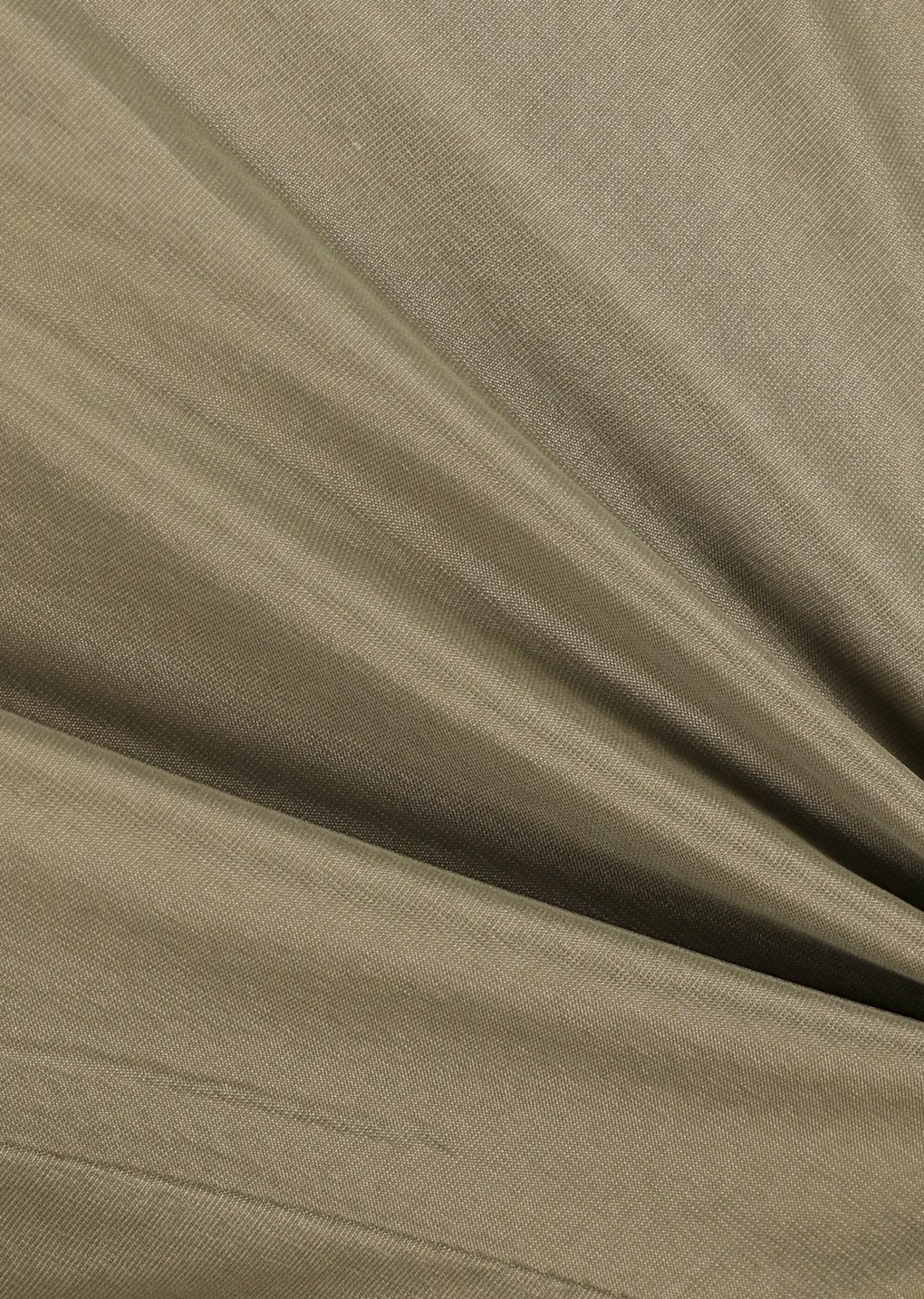 silk taffeta dress, khaki