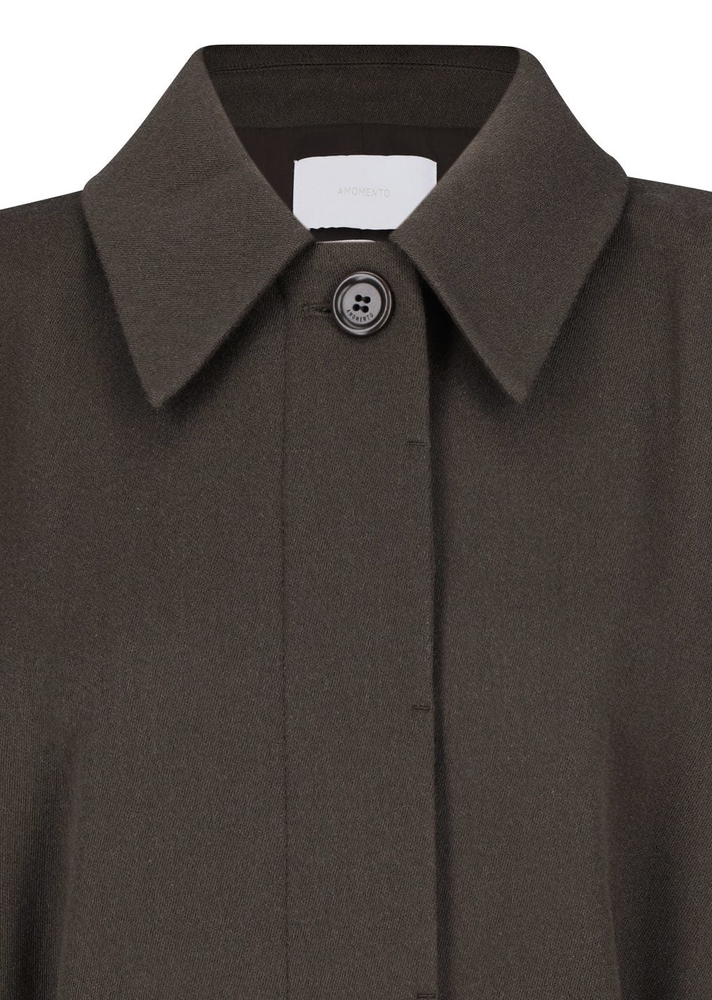 belted wool jacket, brown