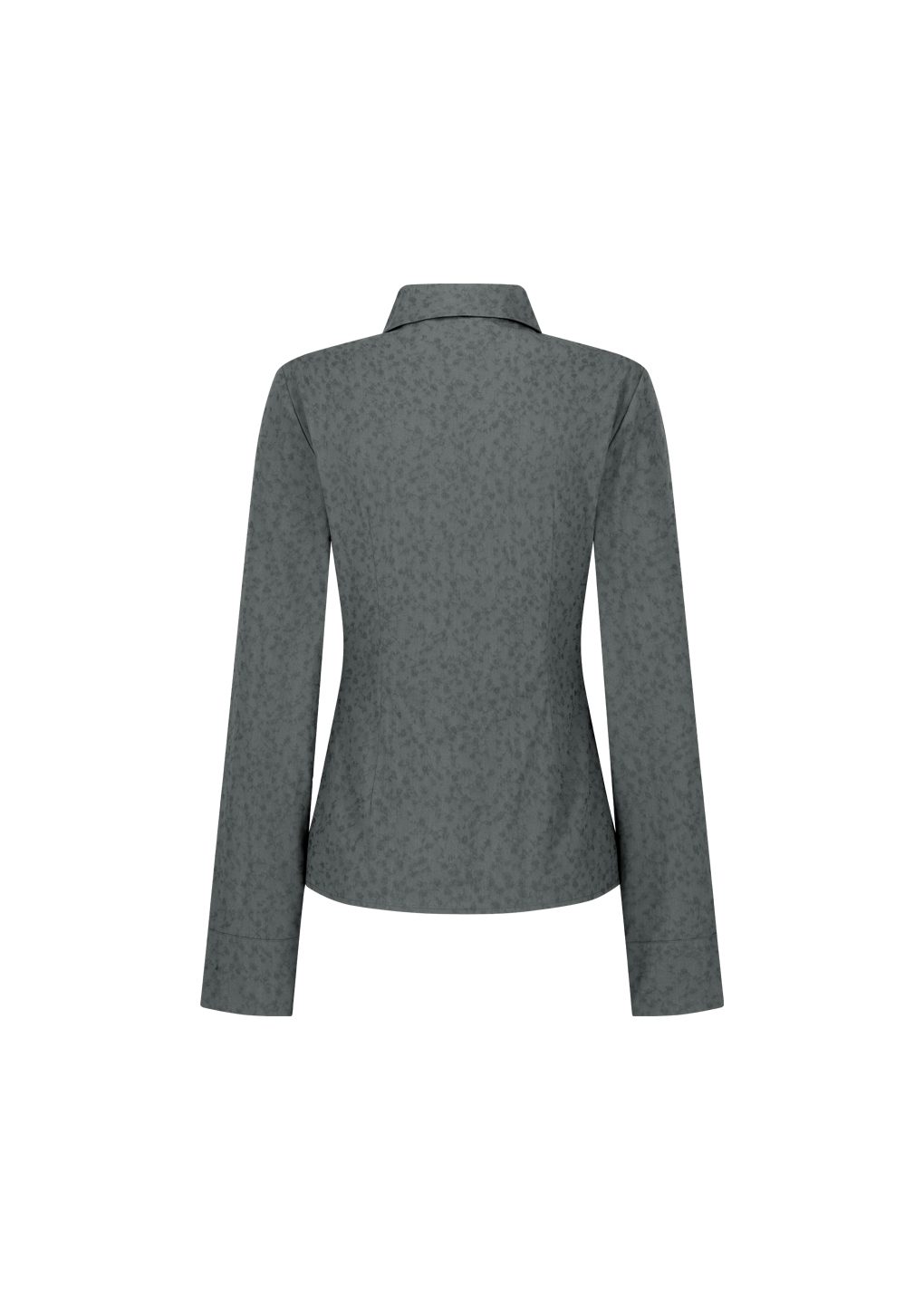 floral slim shirt, grey