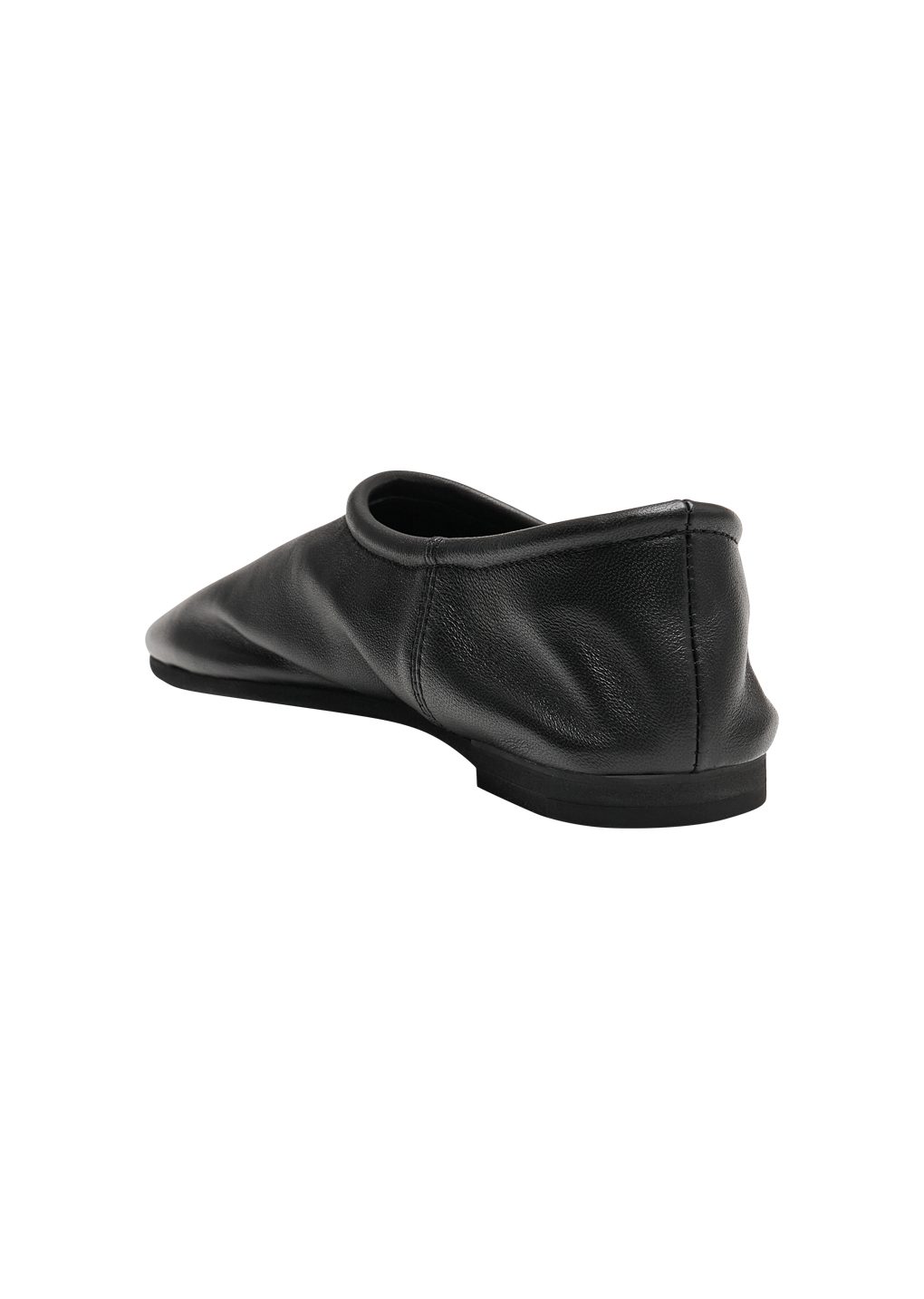 lambskin slip on loafer, black