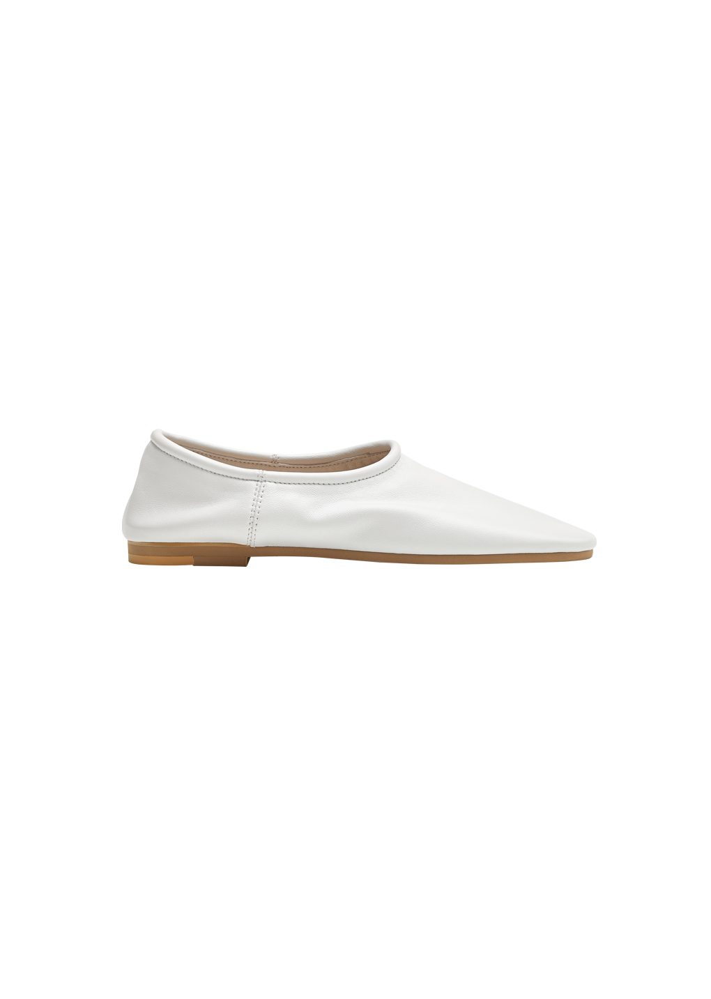 lambskin slip on loafer, white