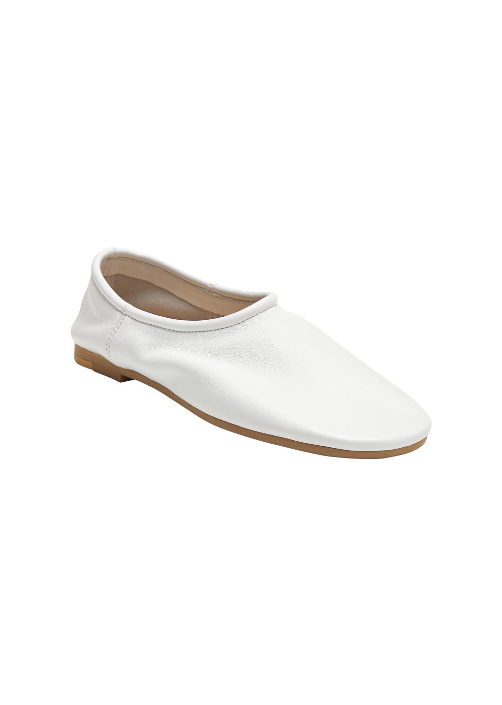 lambskin slip on loafer, white
