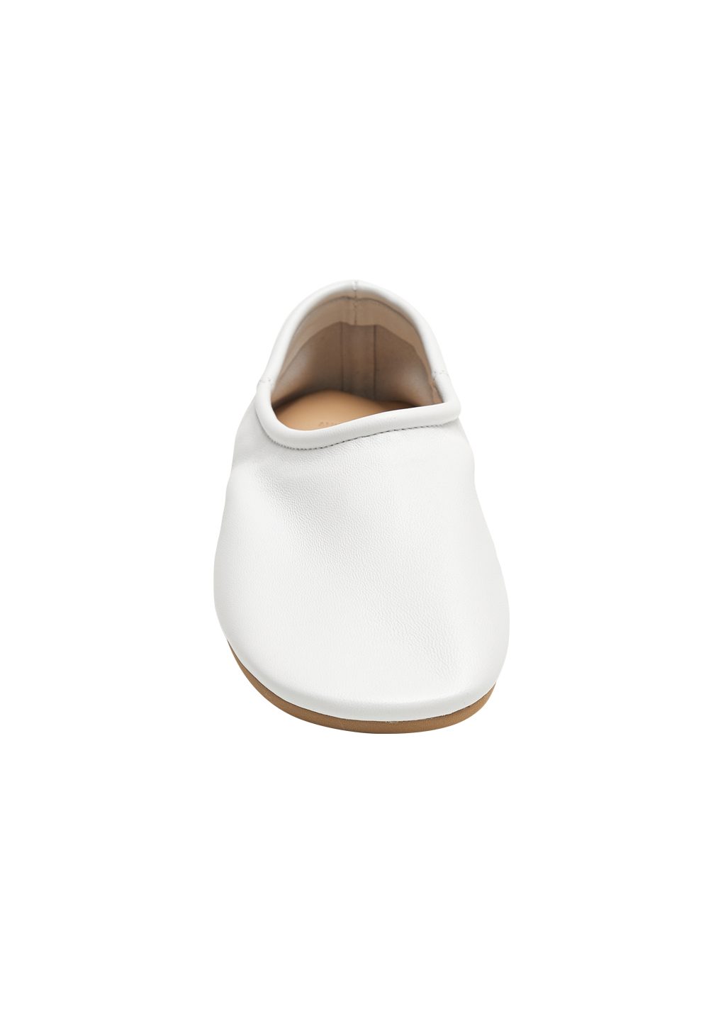 lambskin slip on loafer, white
