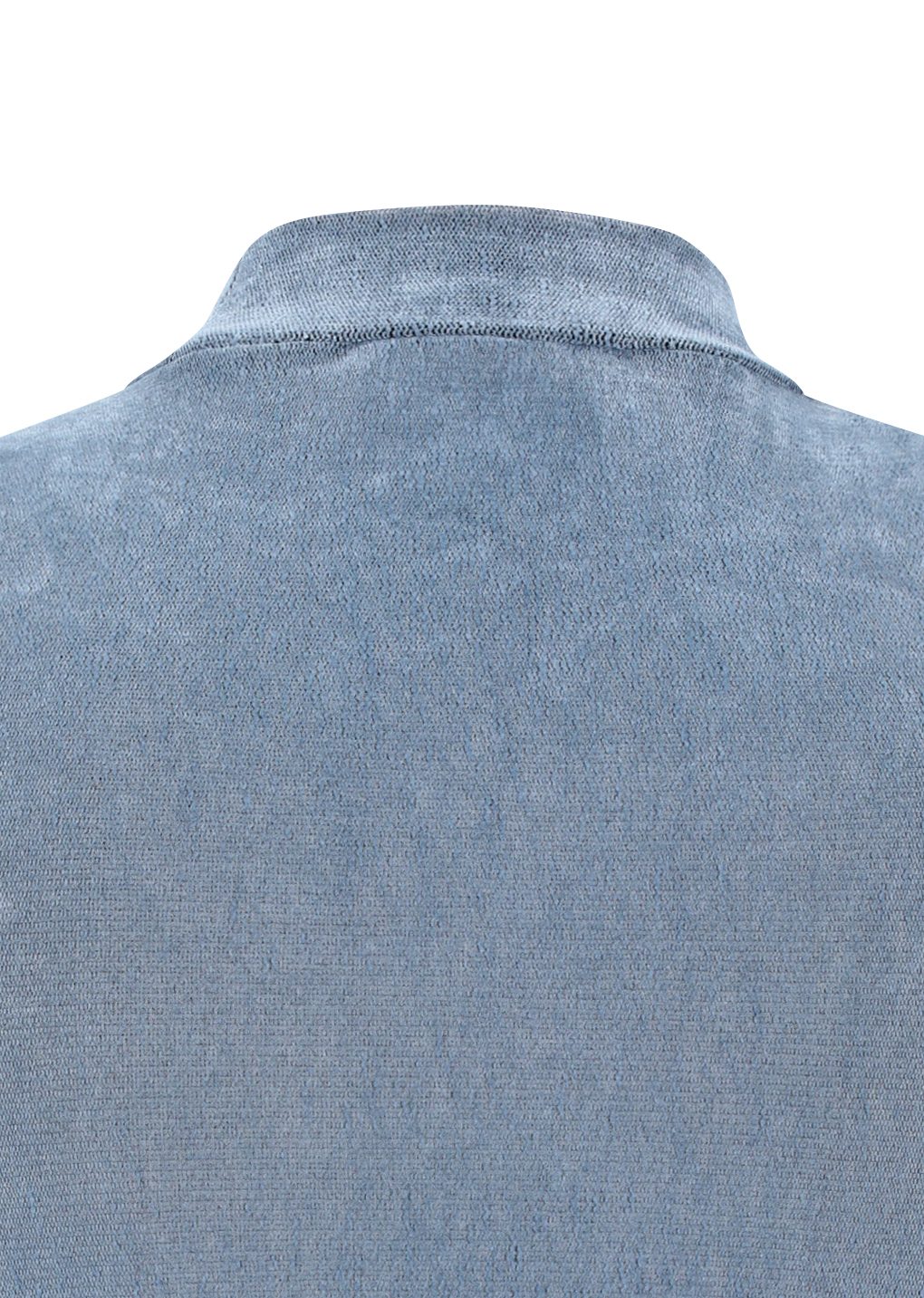 mock neck top, blue