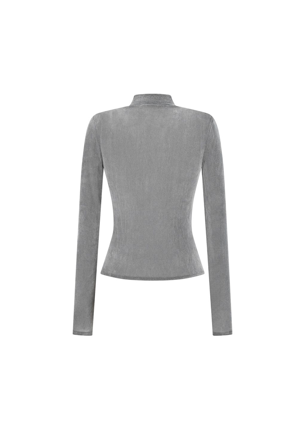mock neck top, grey