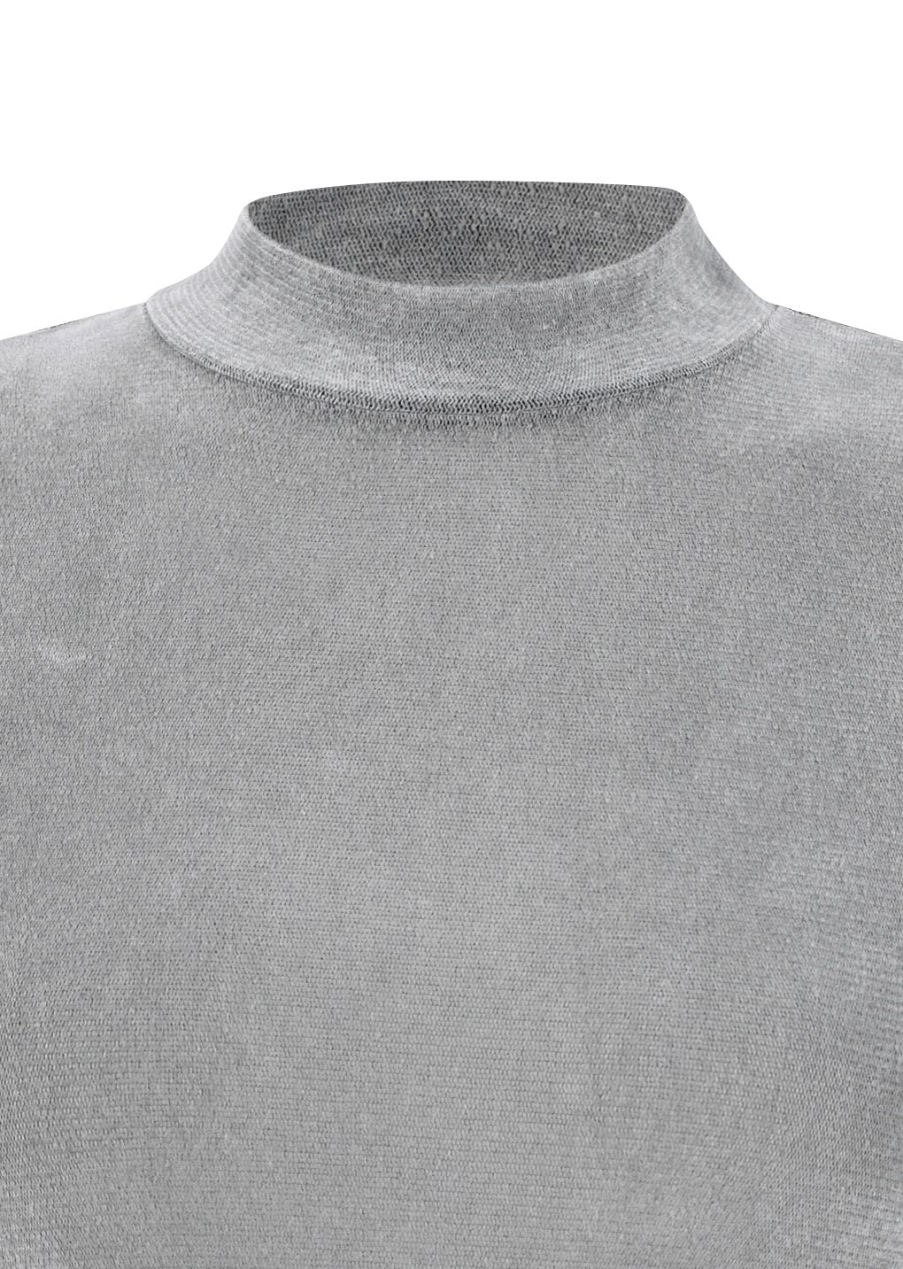 mock neck top, grey