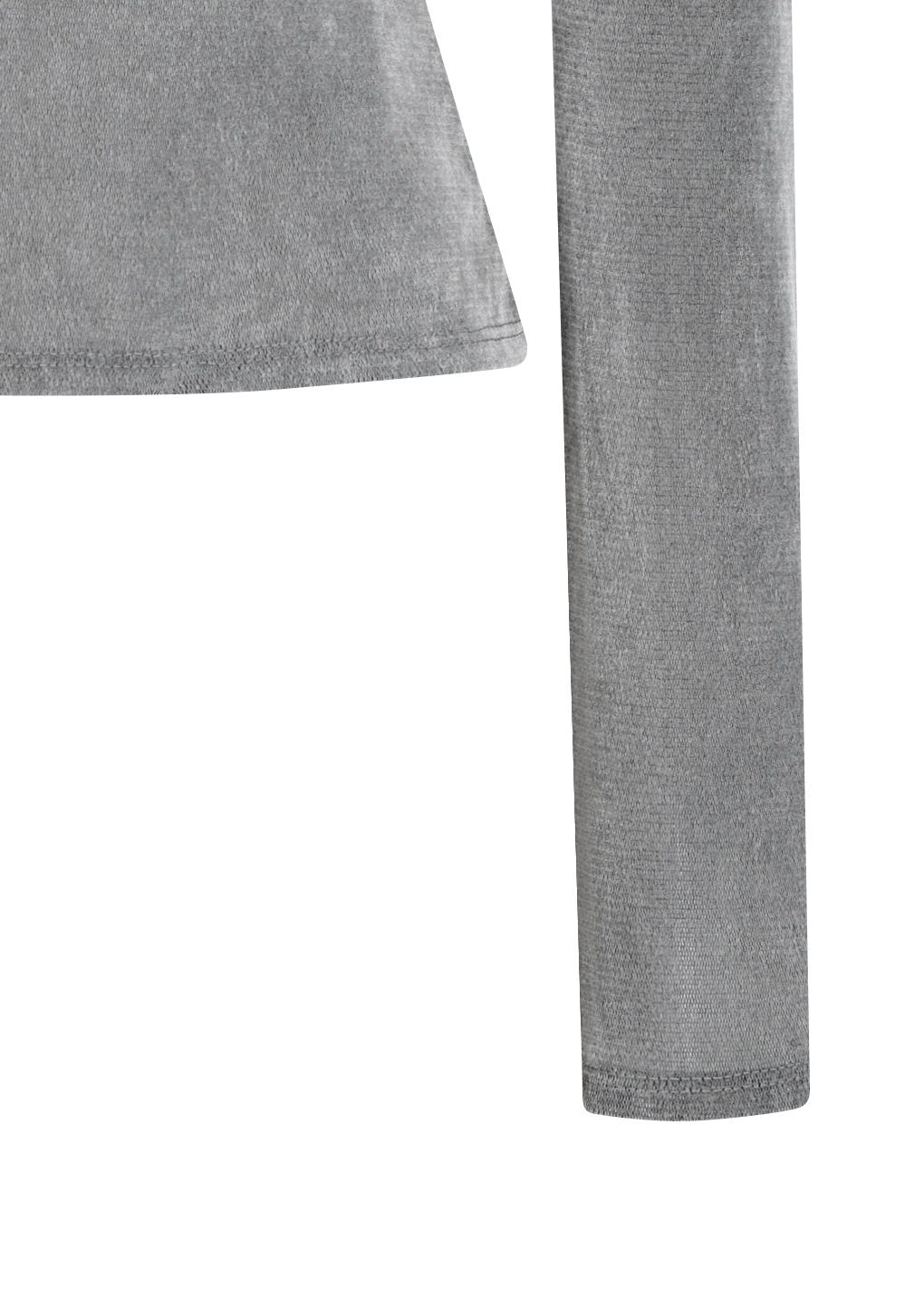 mock neck top, grey