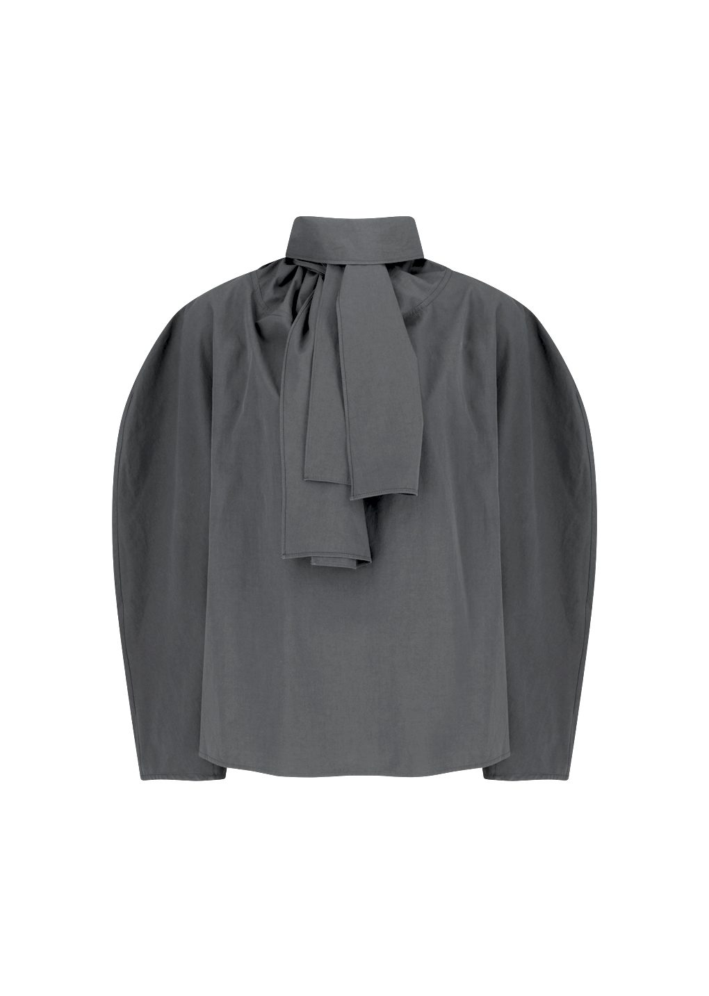 cotton scarf top, charcoal