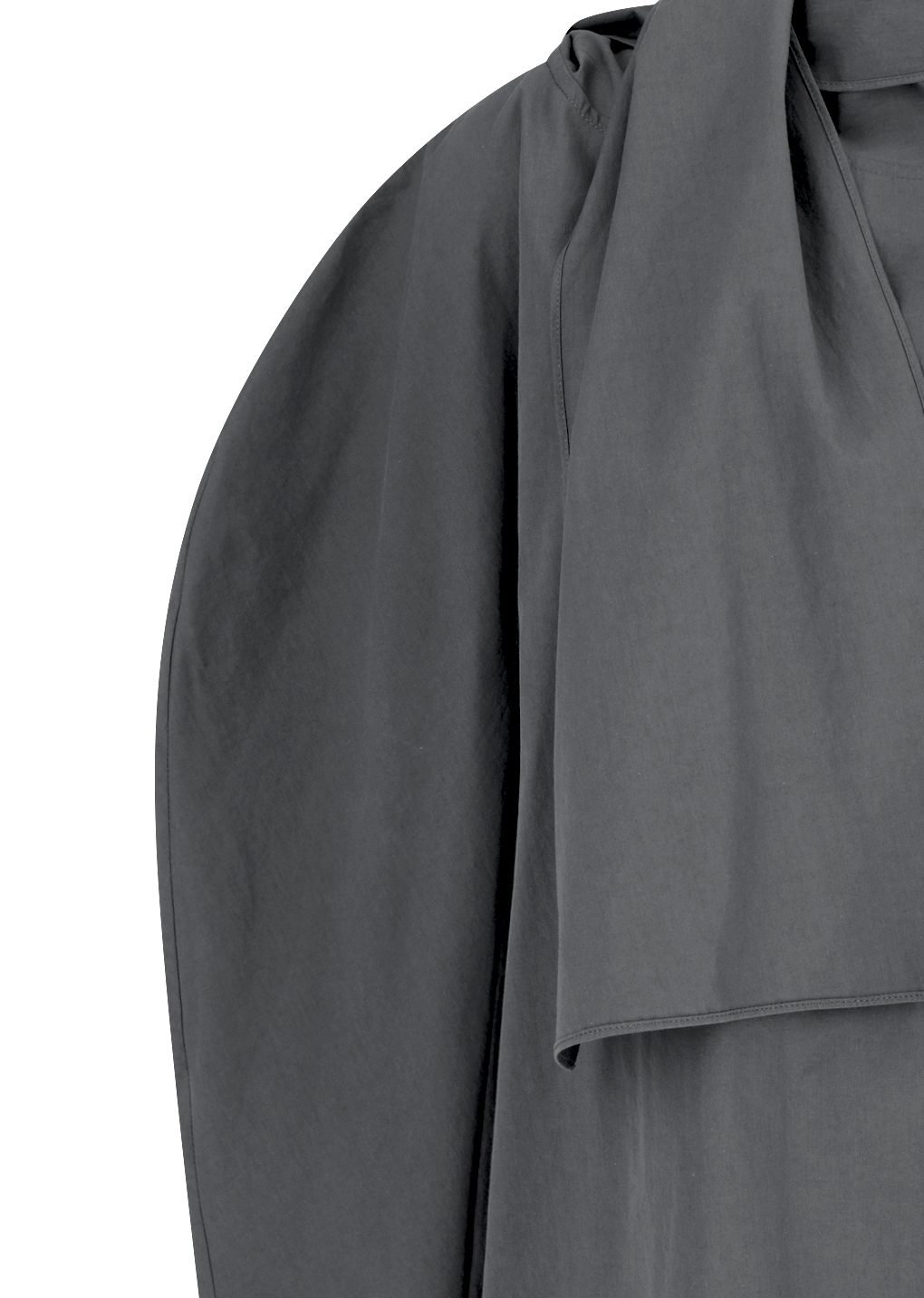 cotton scarf top, charcoal