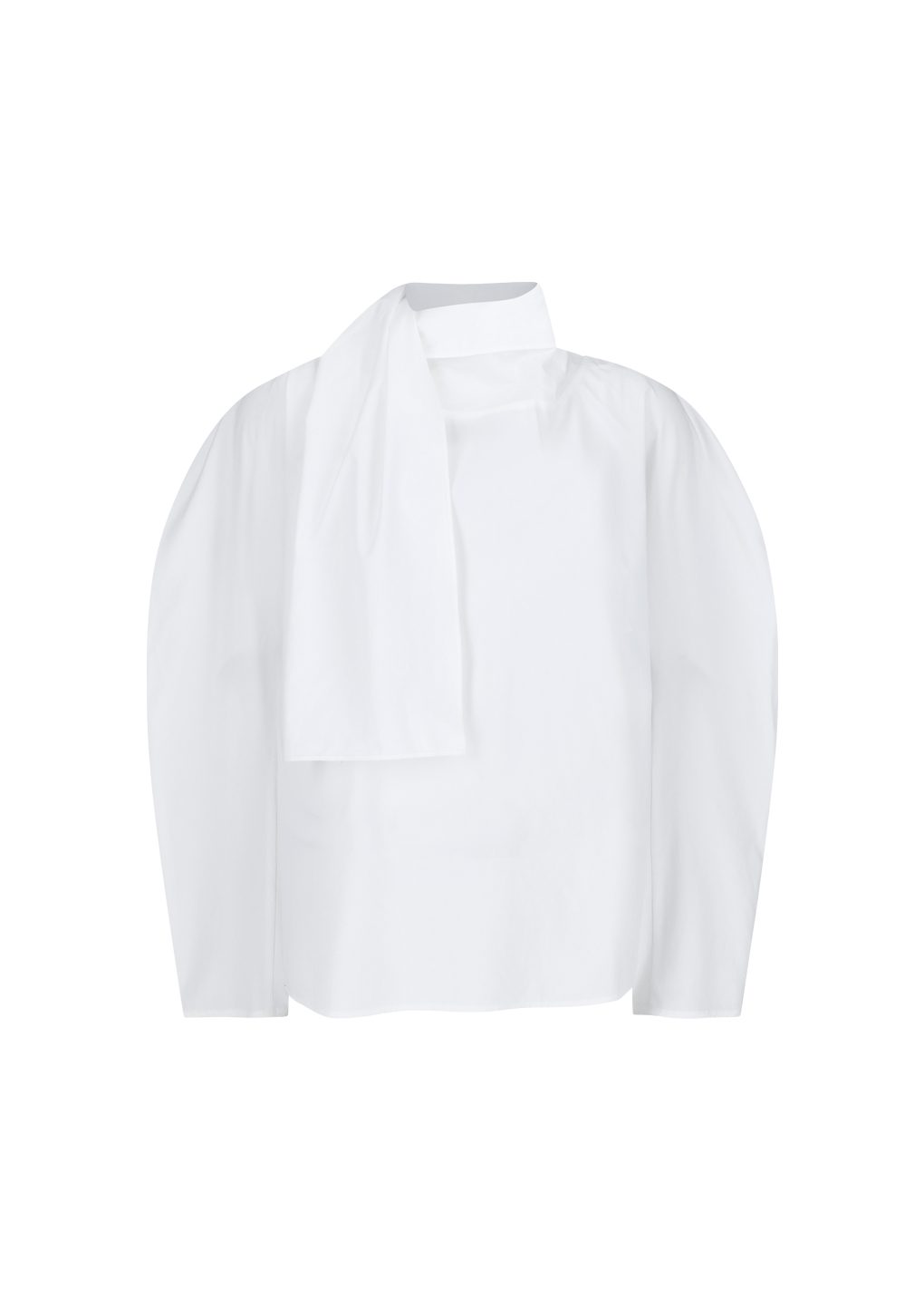 cotton scarf top, white