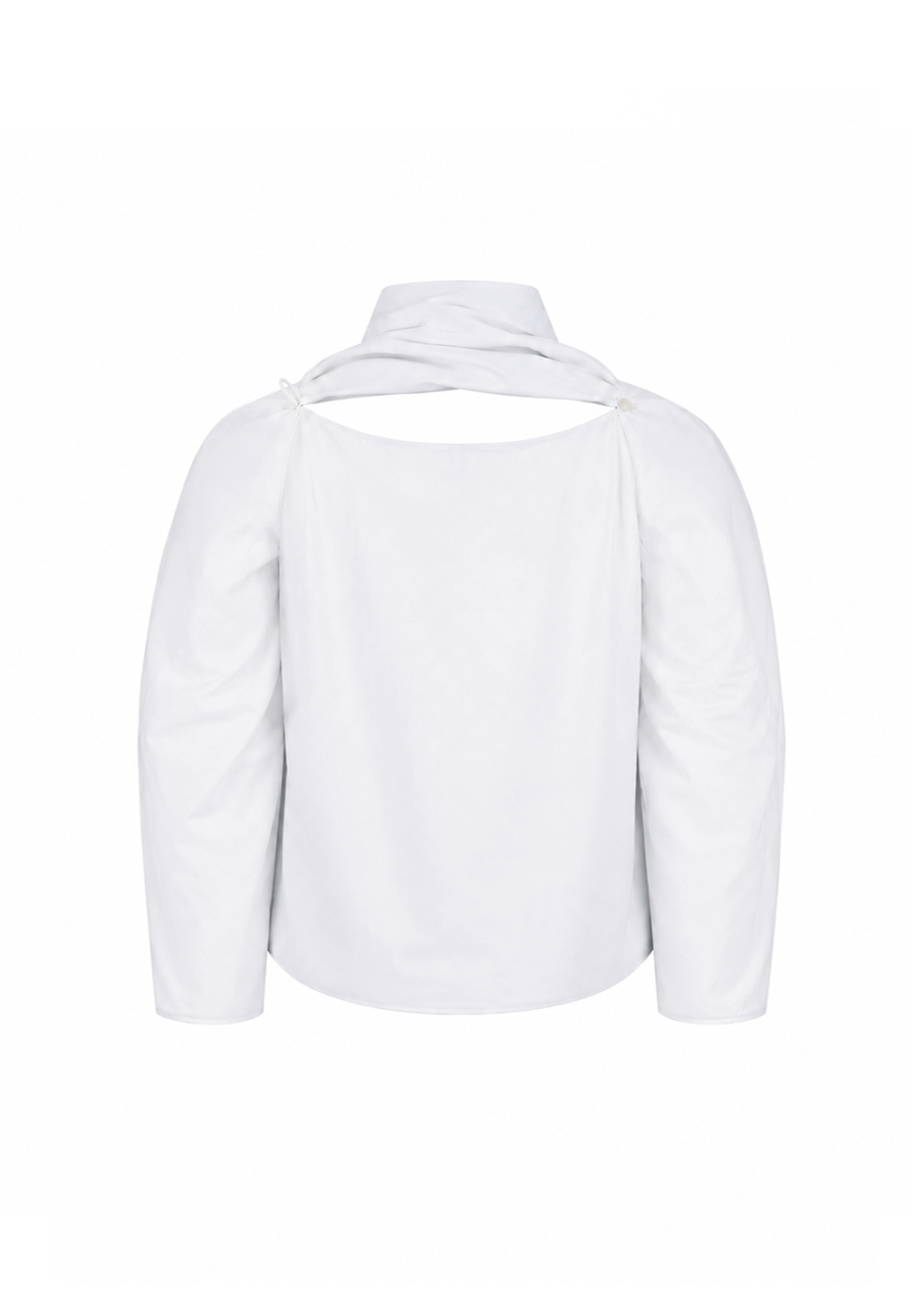 cotton scarf top, white