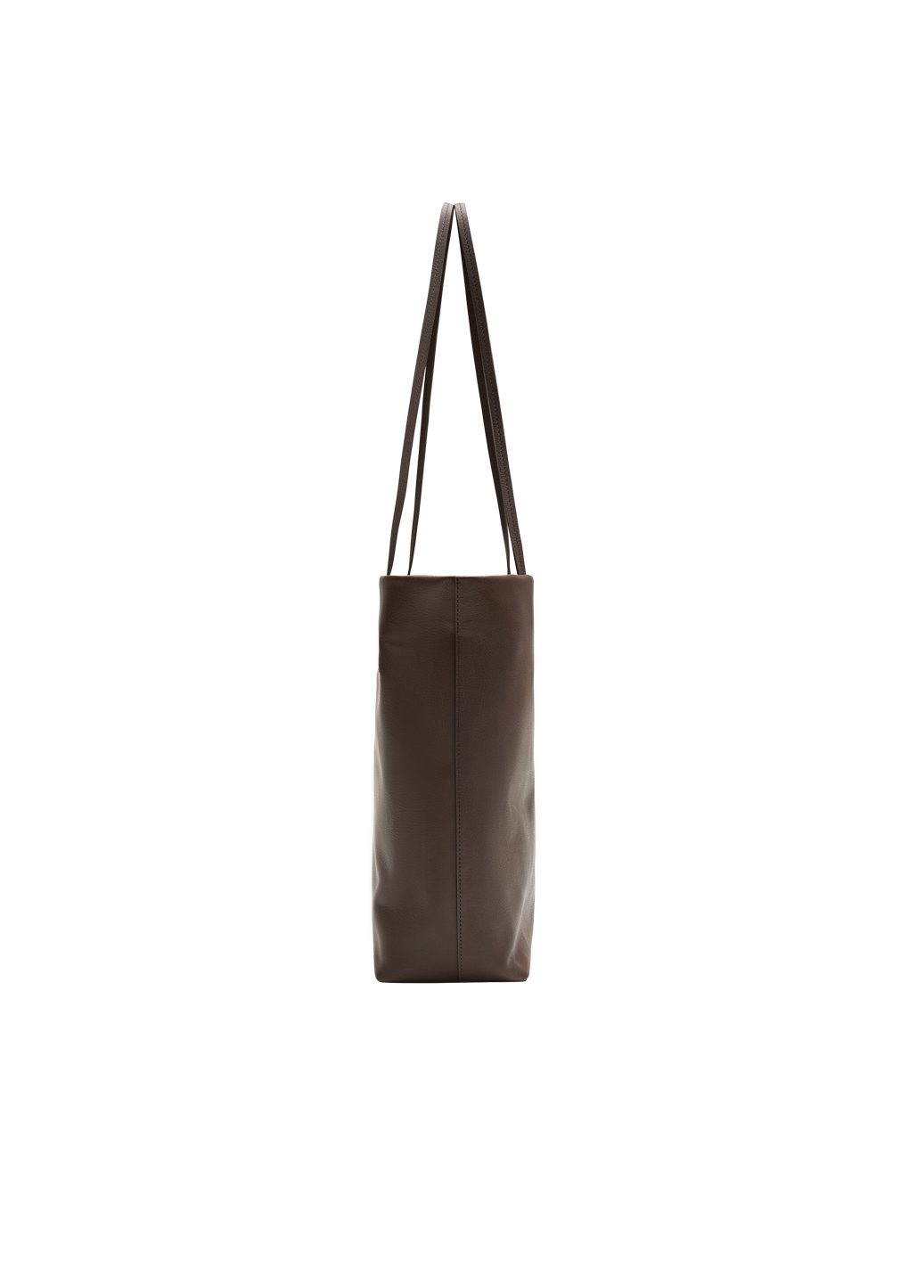 leather tote bag, dark brown