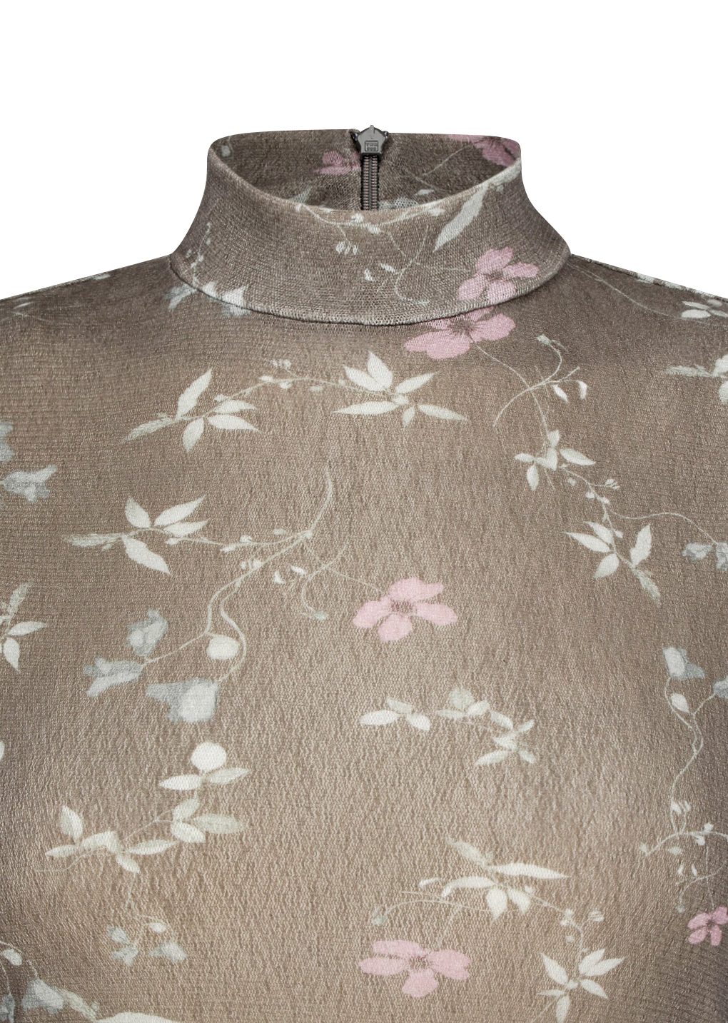 floral sleeveless dress, brown