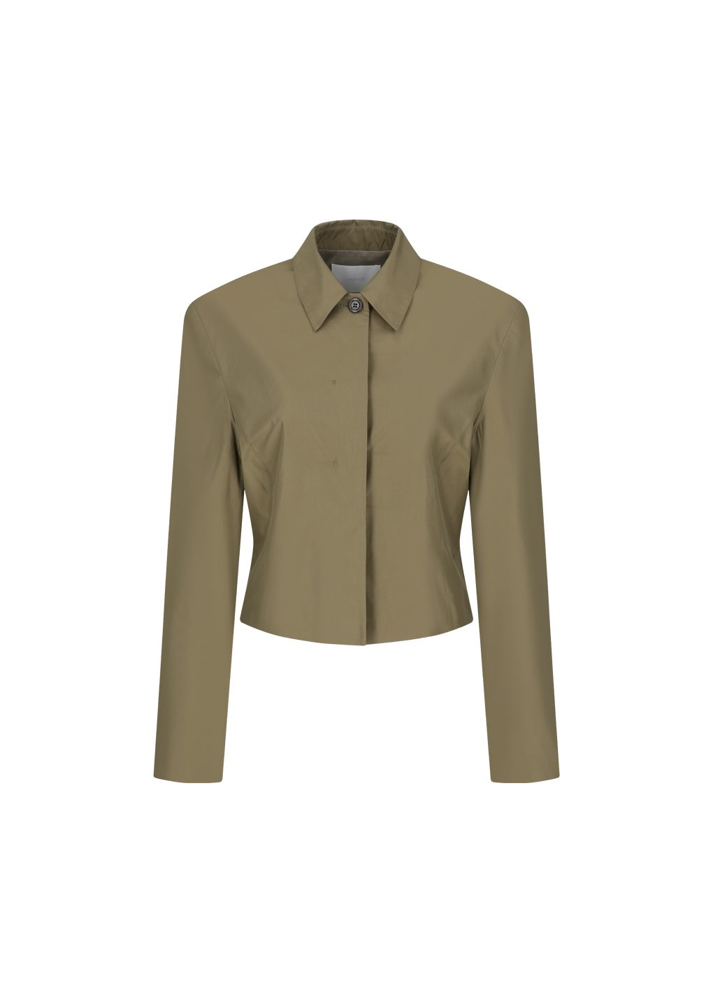 silk taffeta jacket, khaki