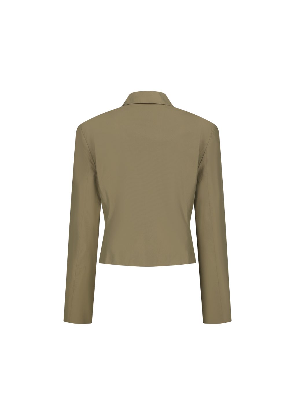 silk taffeta jacket, khaki