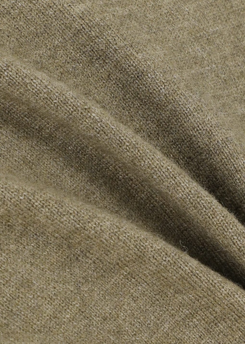 shirring half zip up knit hoodie, khaki
