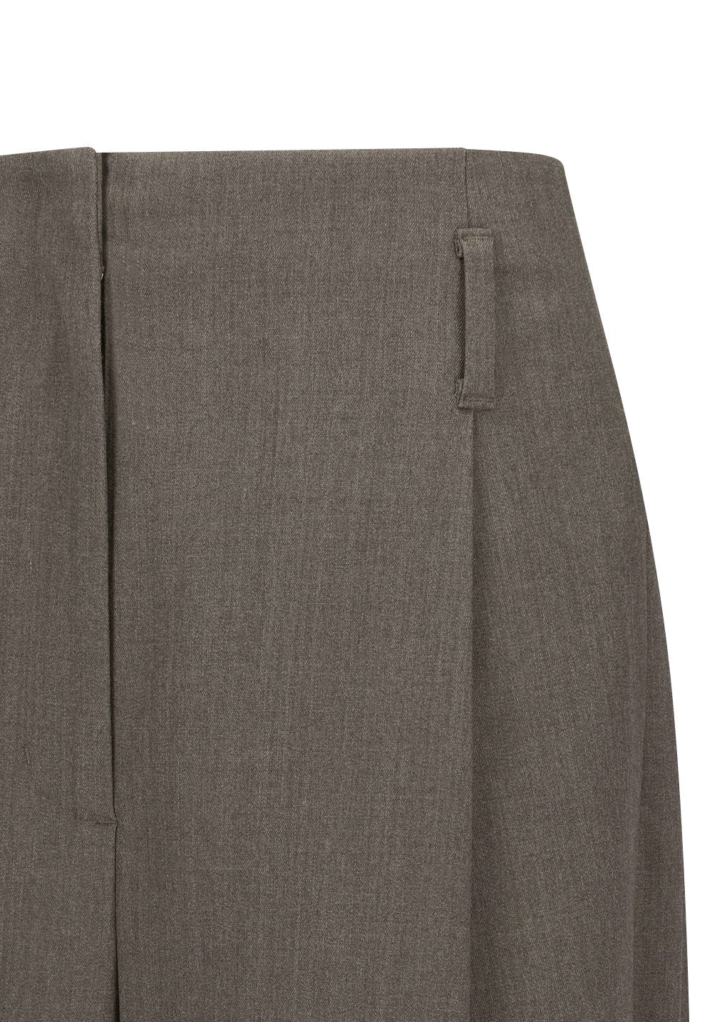 straight tuck pants, brown