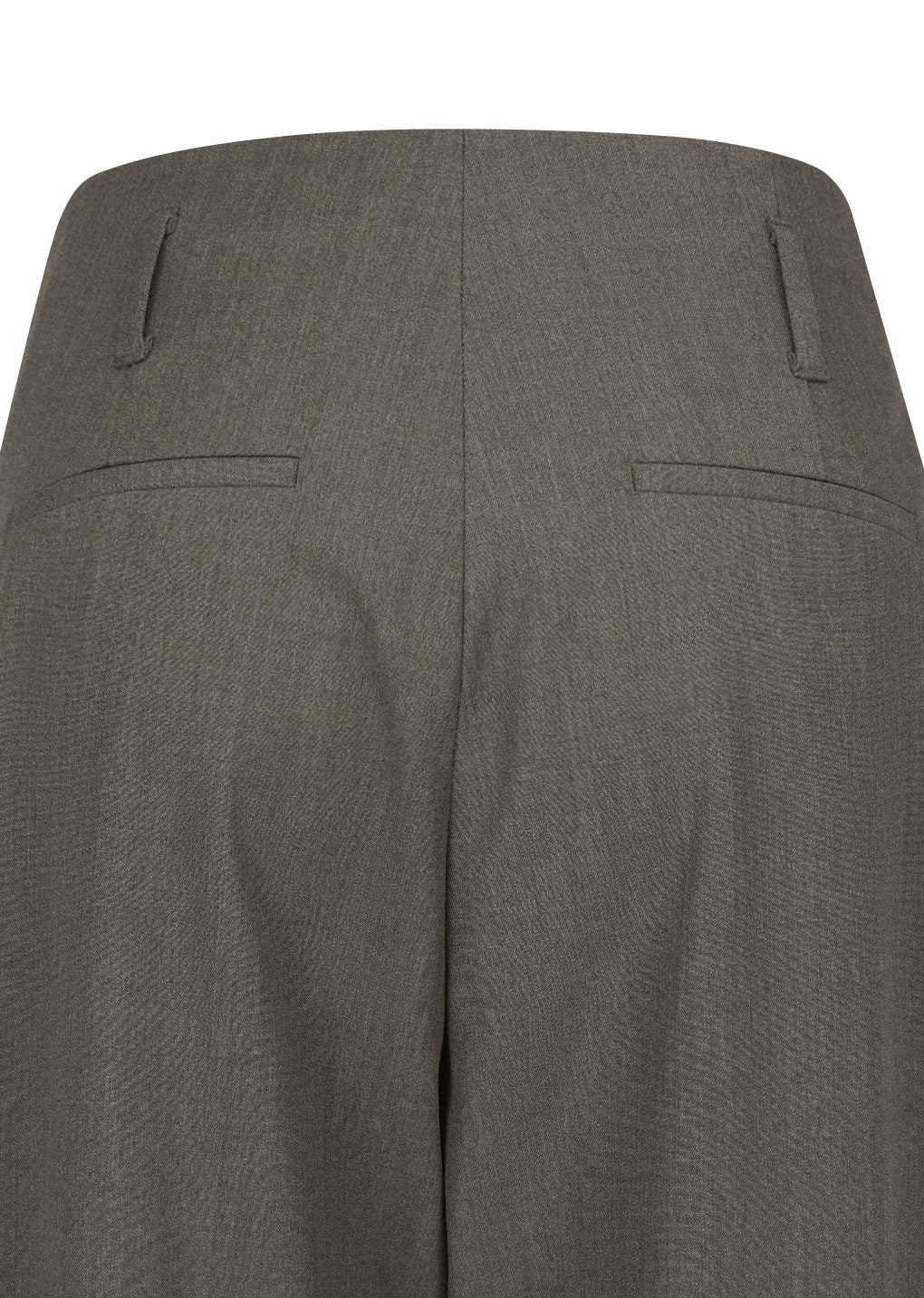 straight tuck pants, brown