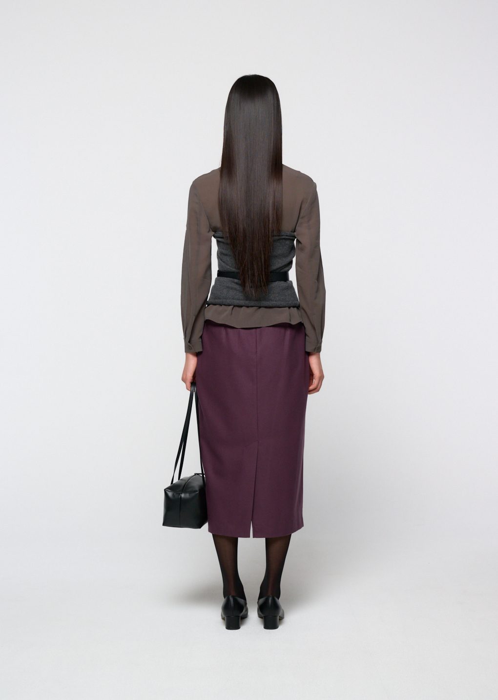sheer cotton shirt, grey