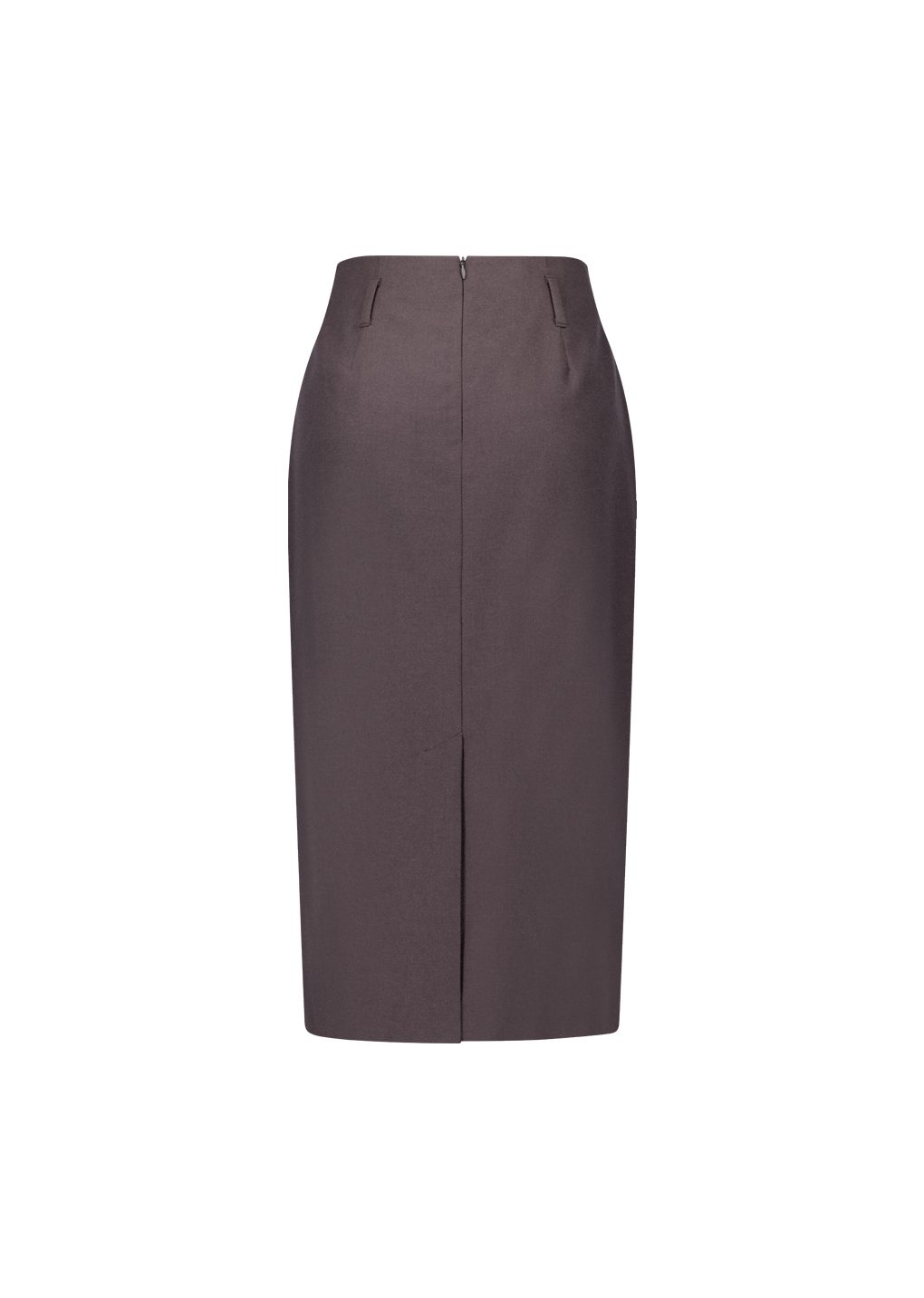 wool pencil skirt, burgundy