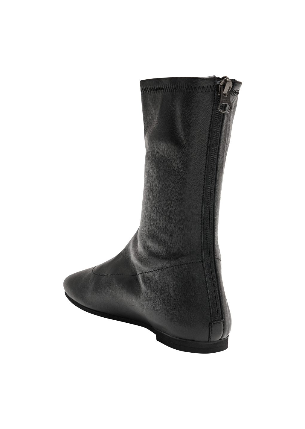 lambskin socks boots, black