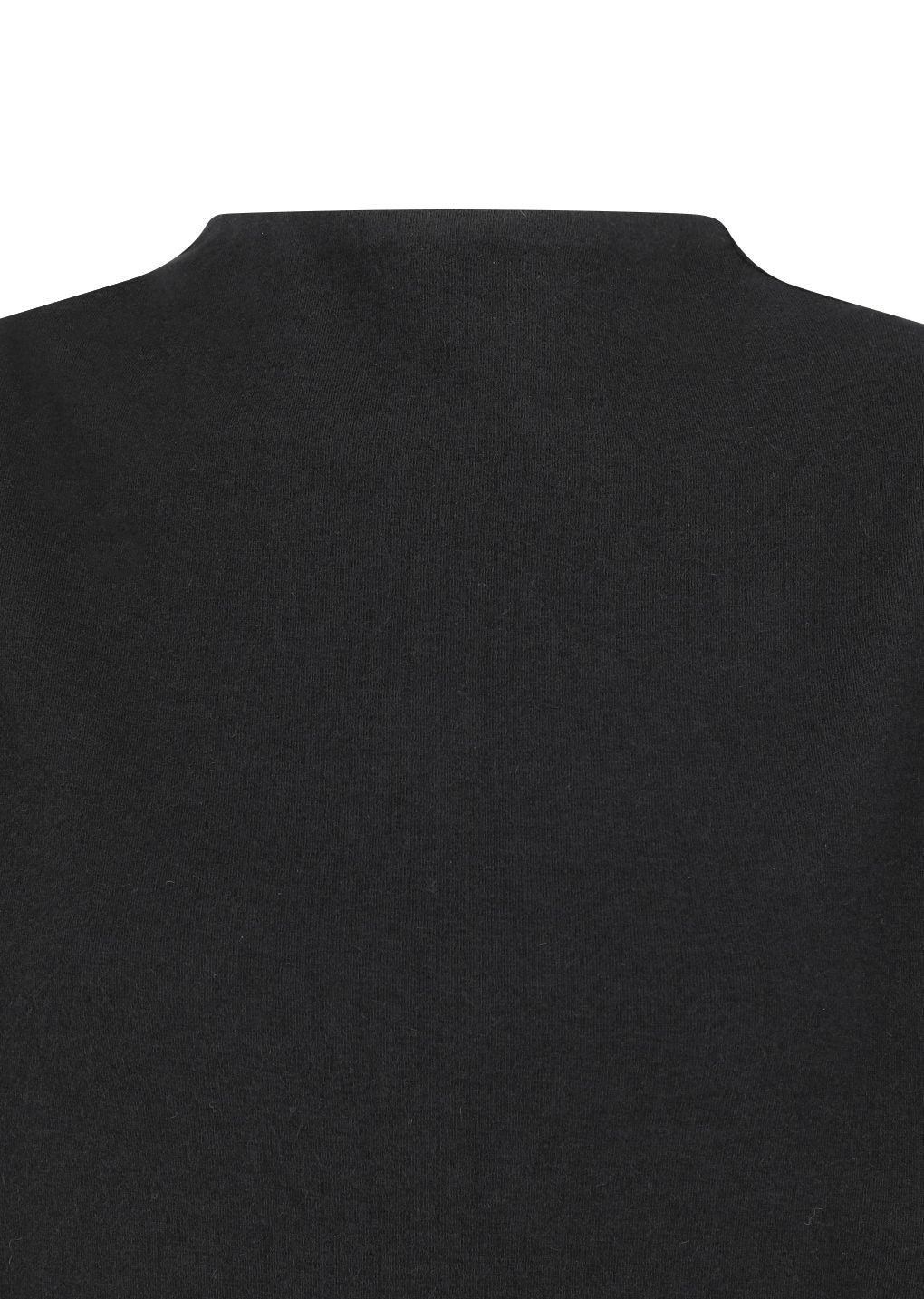 jersey padded mock neck top, black