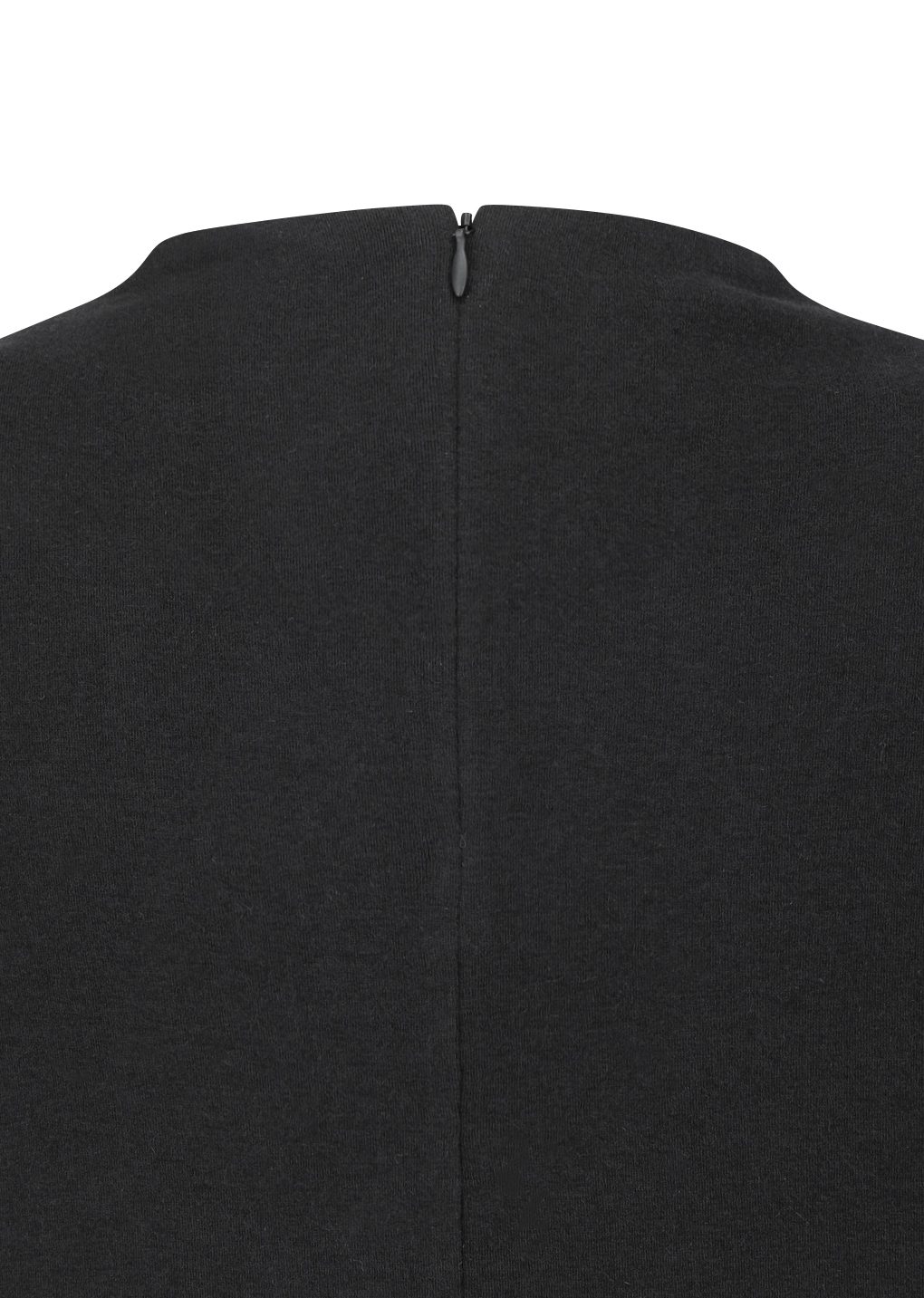 jersey padded mock neck top, black