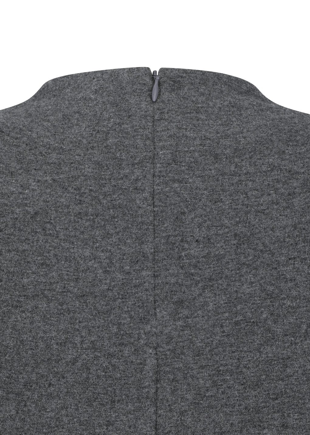 jersey padded mock neck top, charcoal