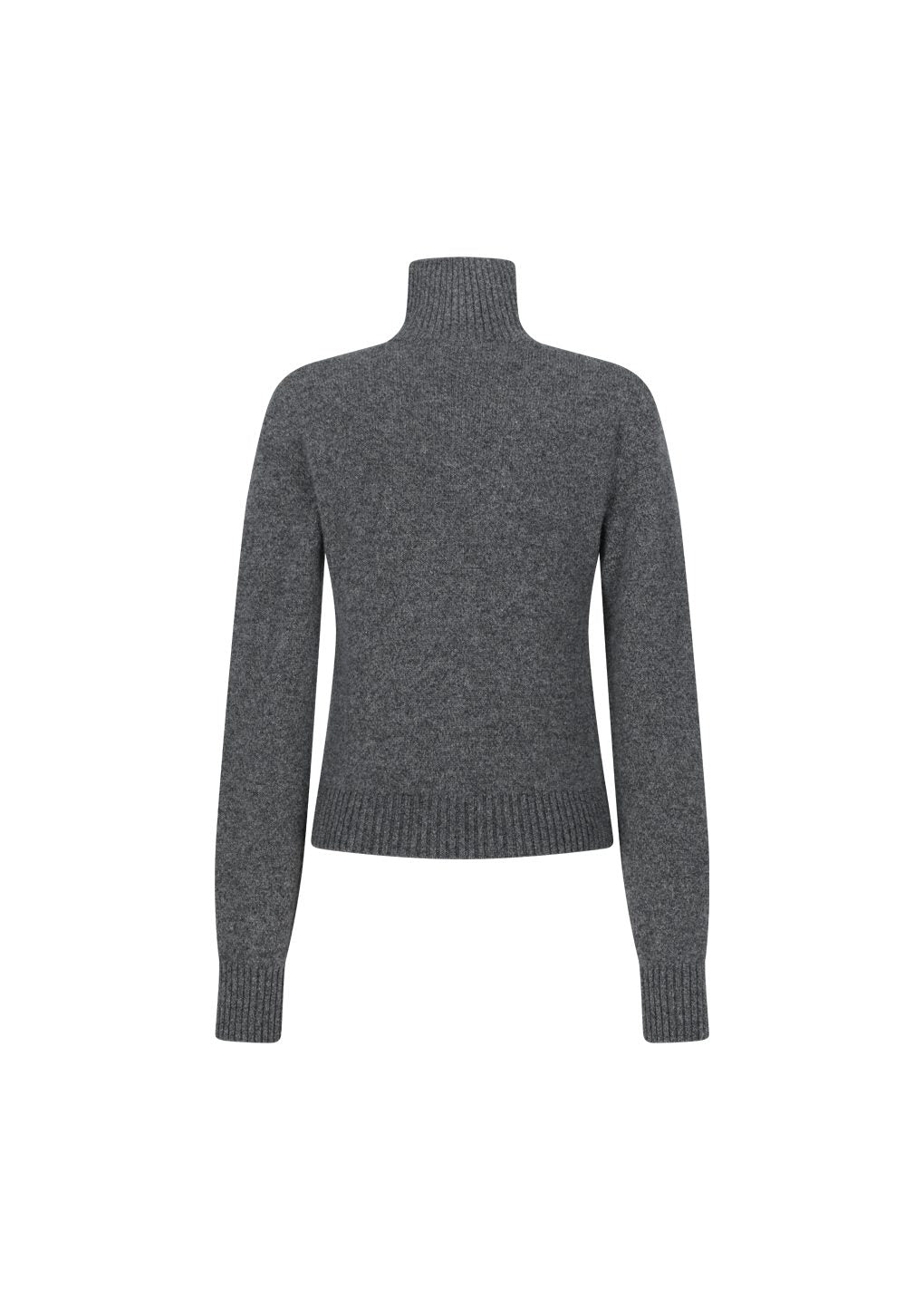 wool button up collar cardigan, charcoal