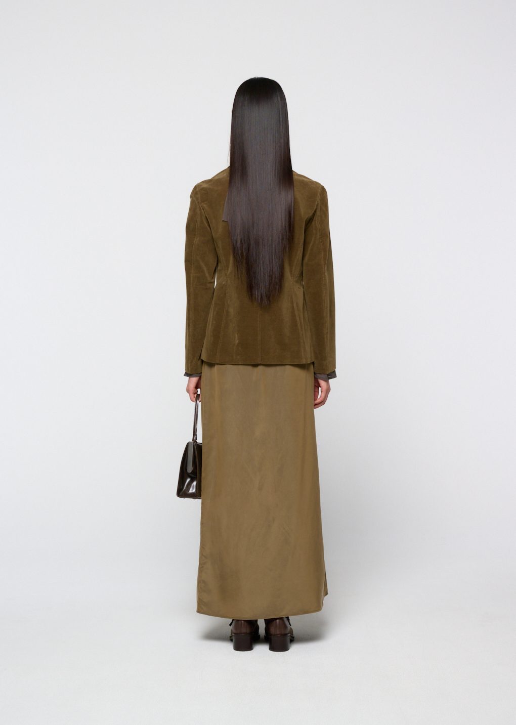 velvet jacket, khaki