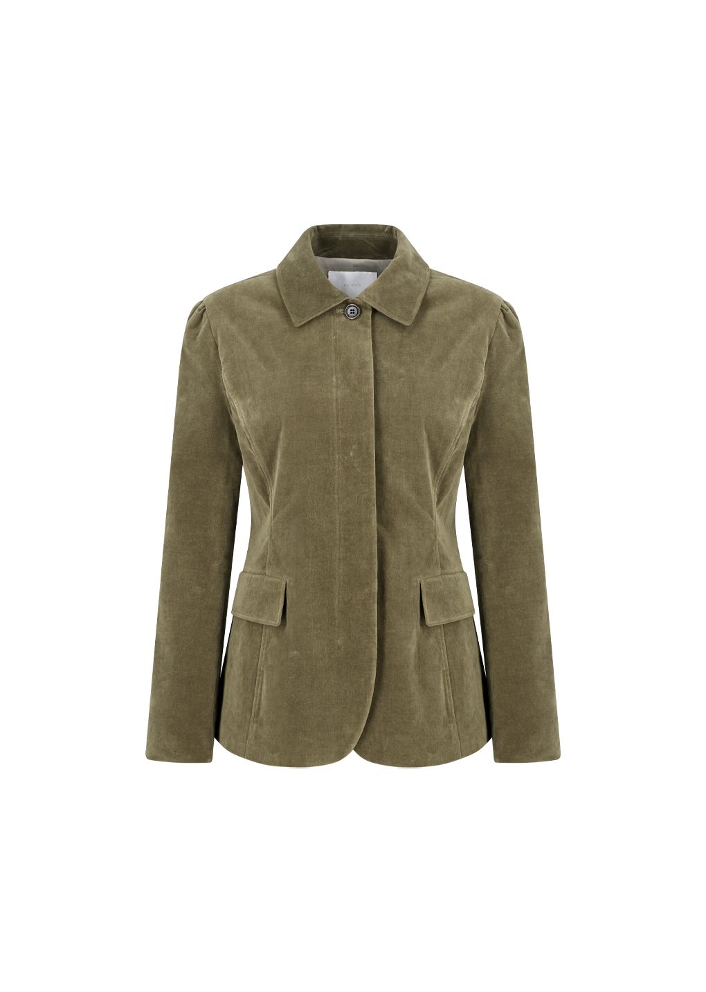 velvet jacket, khaki