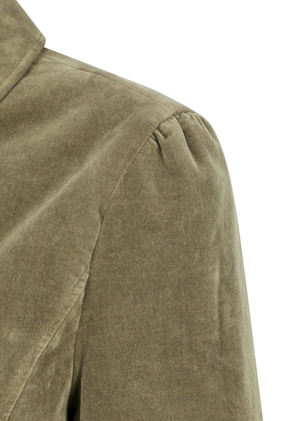 velvet jacket, khaki