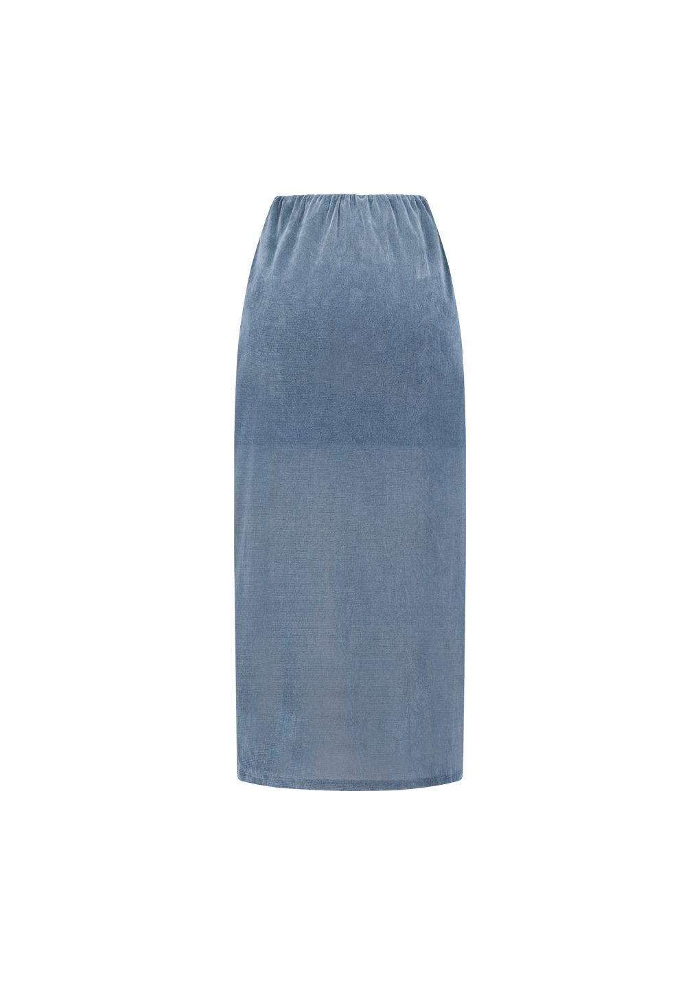 slim banding skirt, blue
