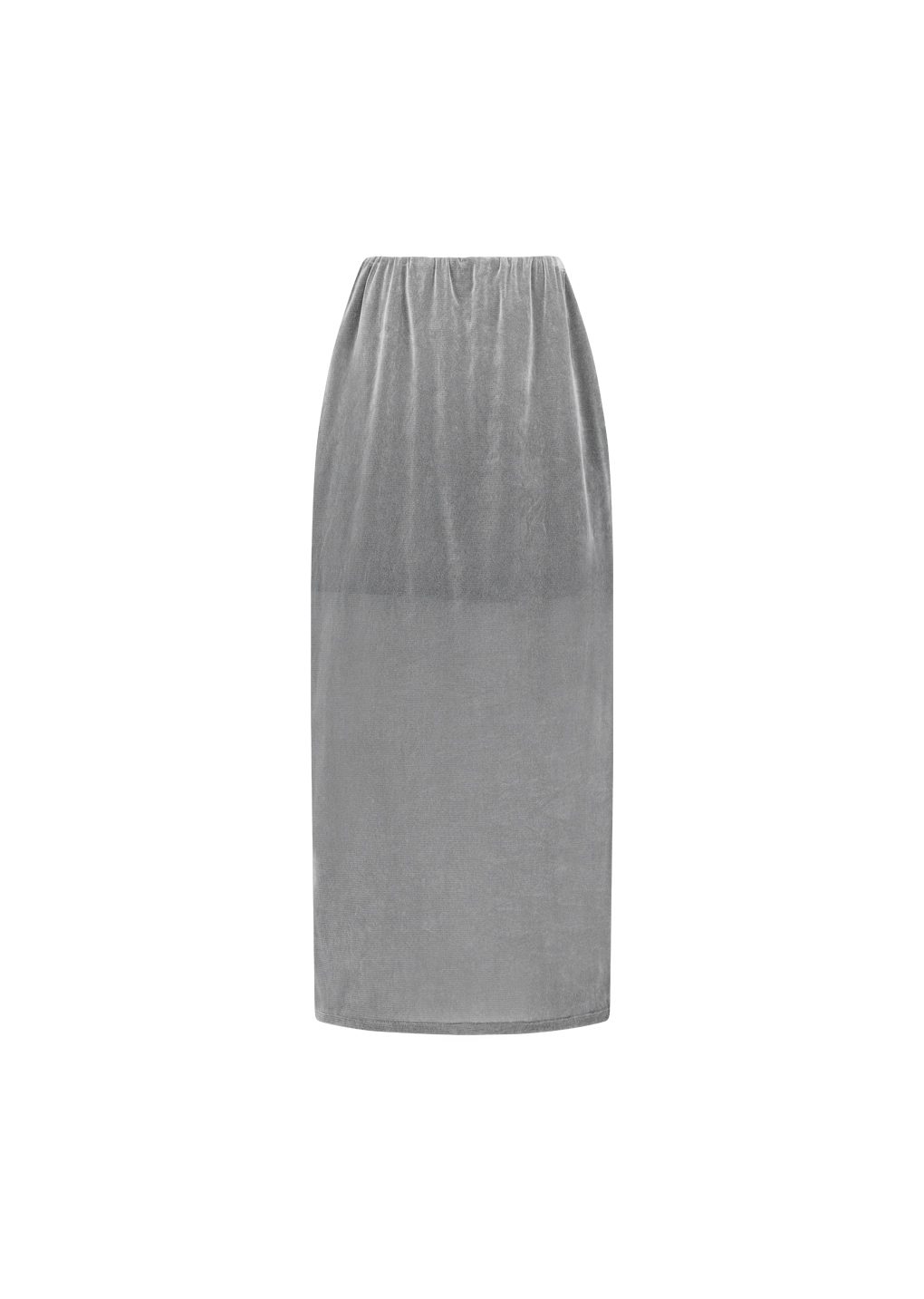 slim banding skirt, grey