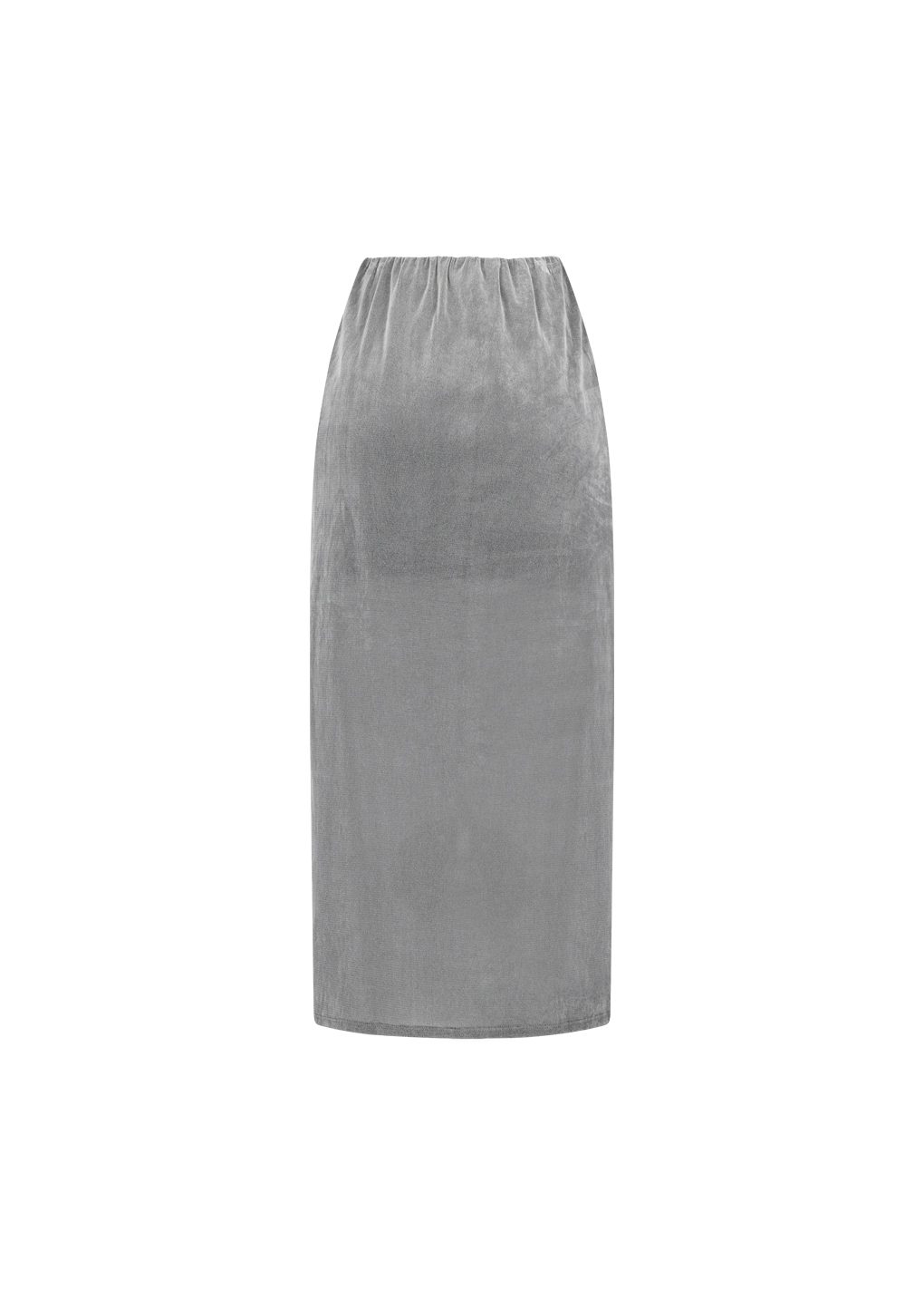 slim banding skirt, grey