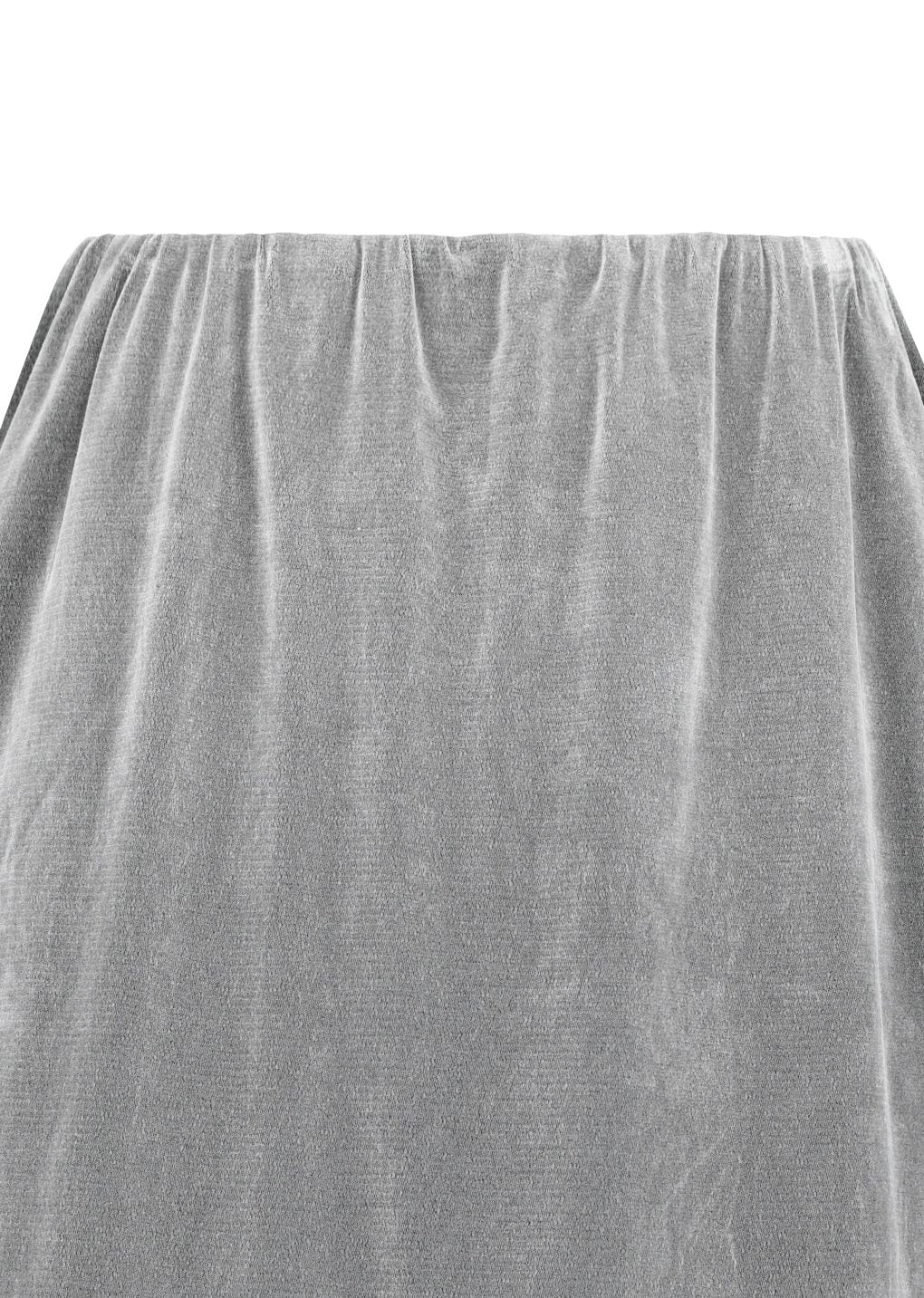 slim banding skirt, grey