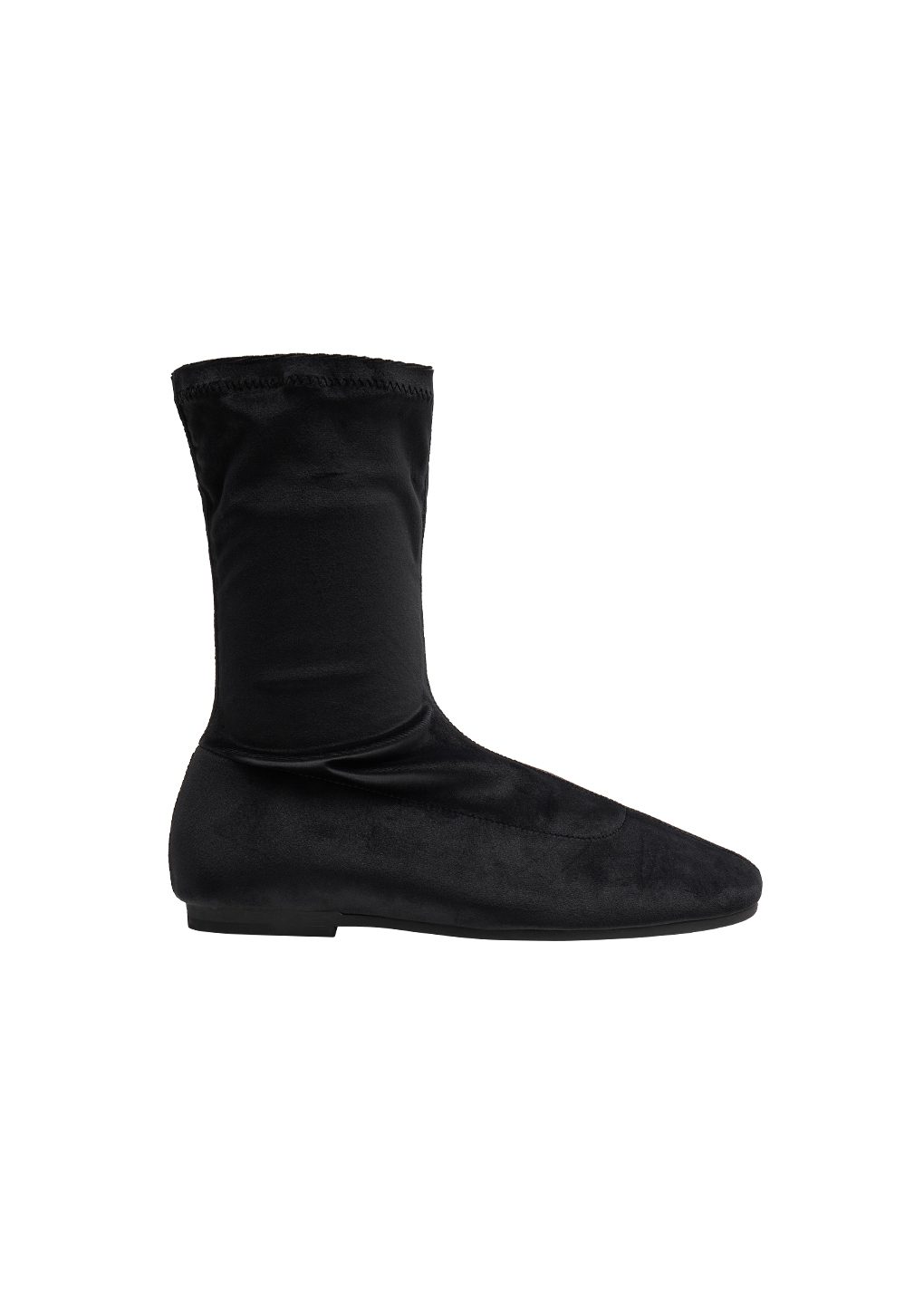 velvet socks boots, black
