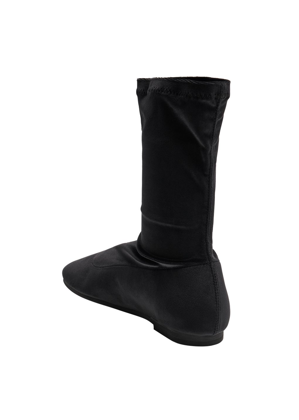 velvet socks boots, black