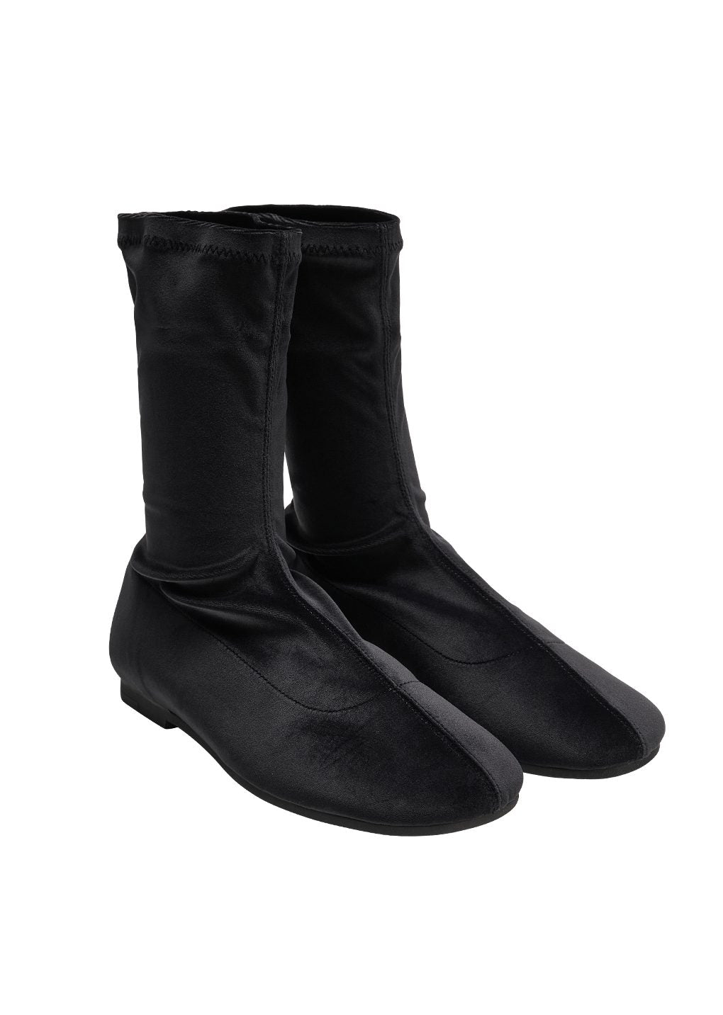 velvet socks boots, black