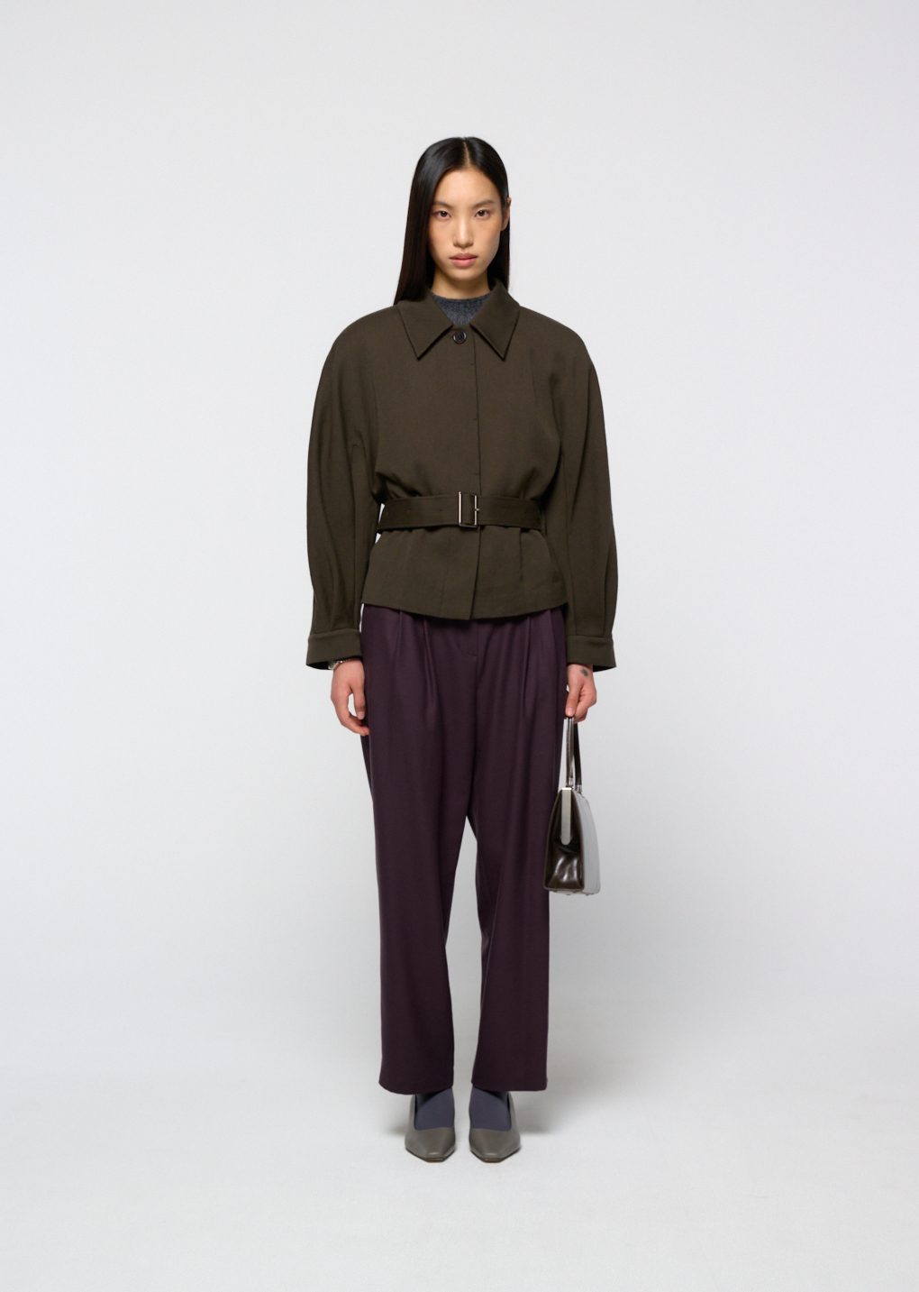 classic frame bag, khaki brown