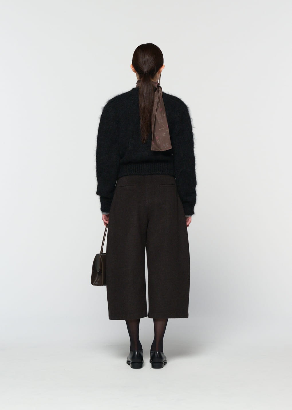 mohair bulky cardigan, black