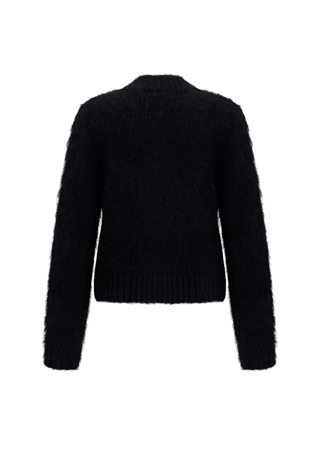 mohair bulky cardigan, black