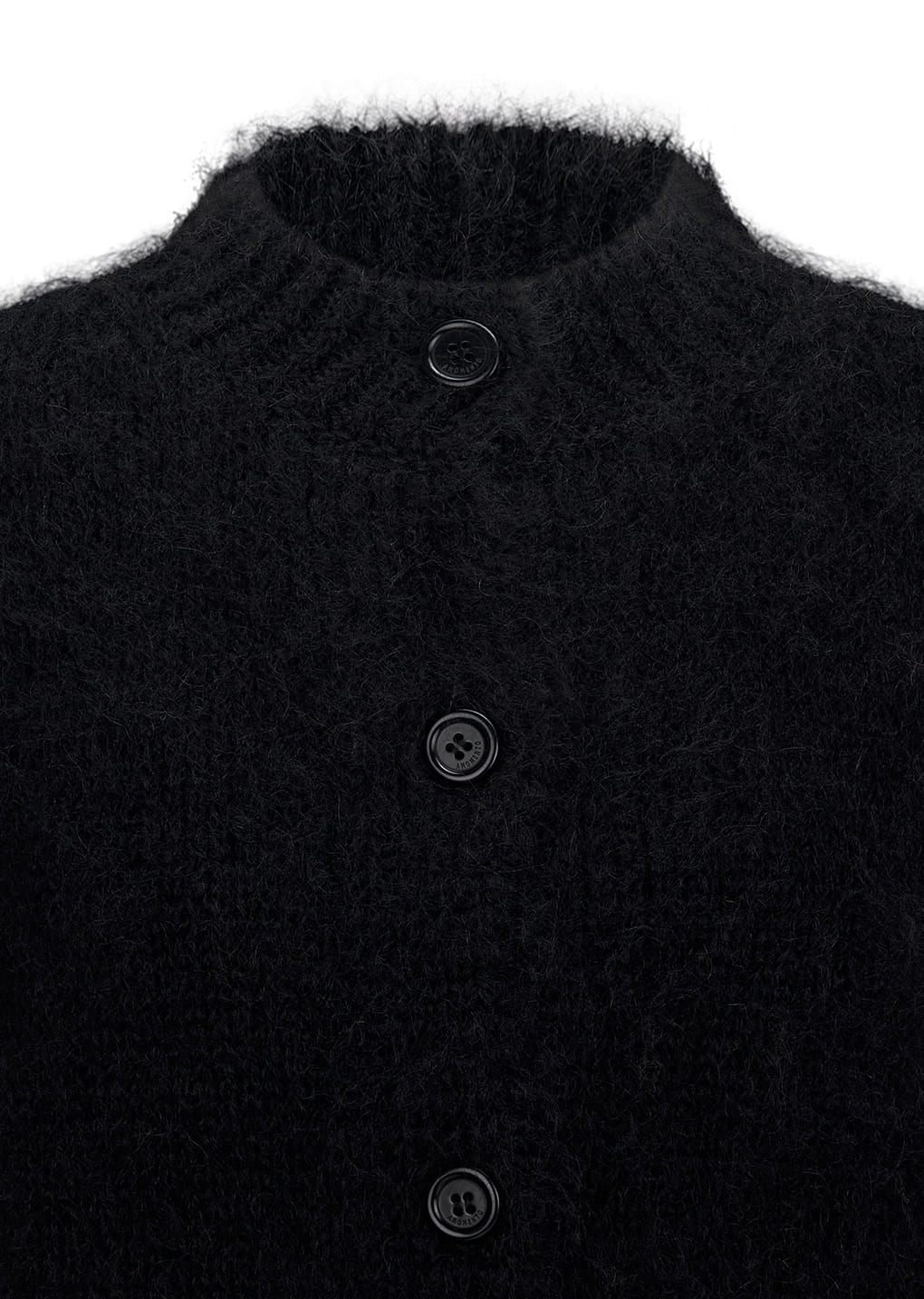 mohair bulky cardigan, black