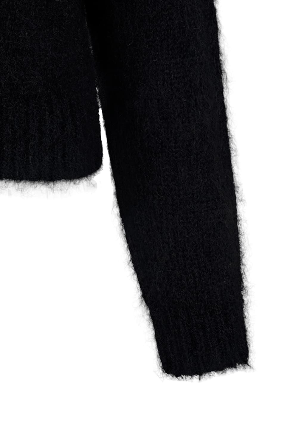 mohair bulky cardigan, black