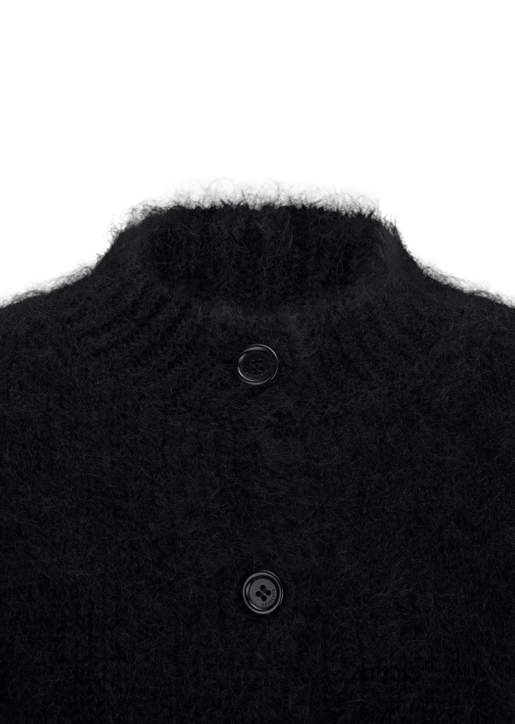 mohair bulky cardigan, black