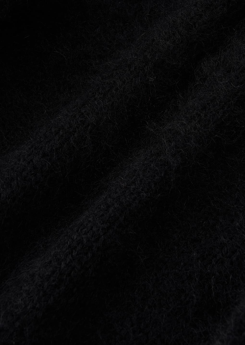 mohair bulky cardigan, black