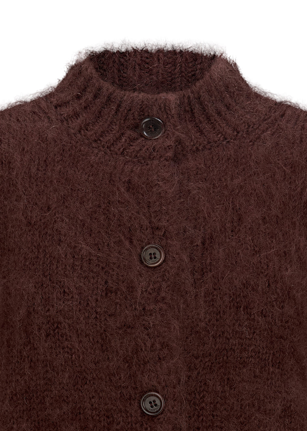 mohair bulky cardigan, brown
