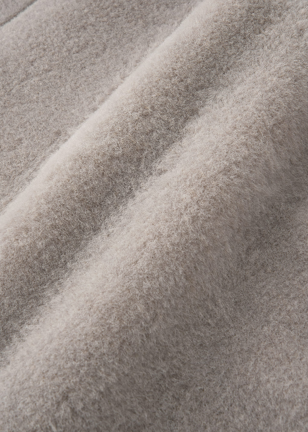 shearling mid jacket, grey